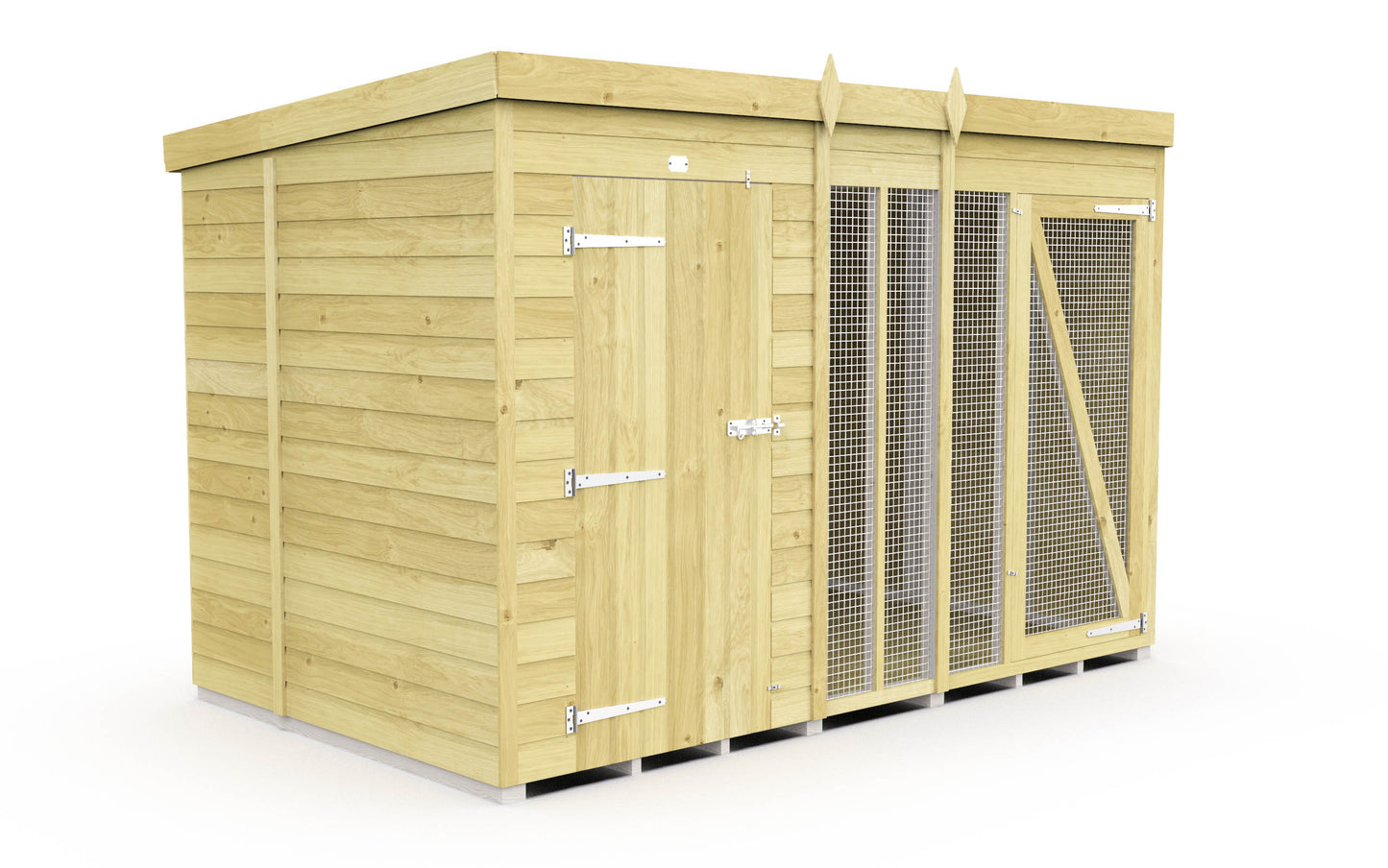 Elmstead Full Height Dog Kennel And Run External View