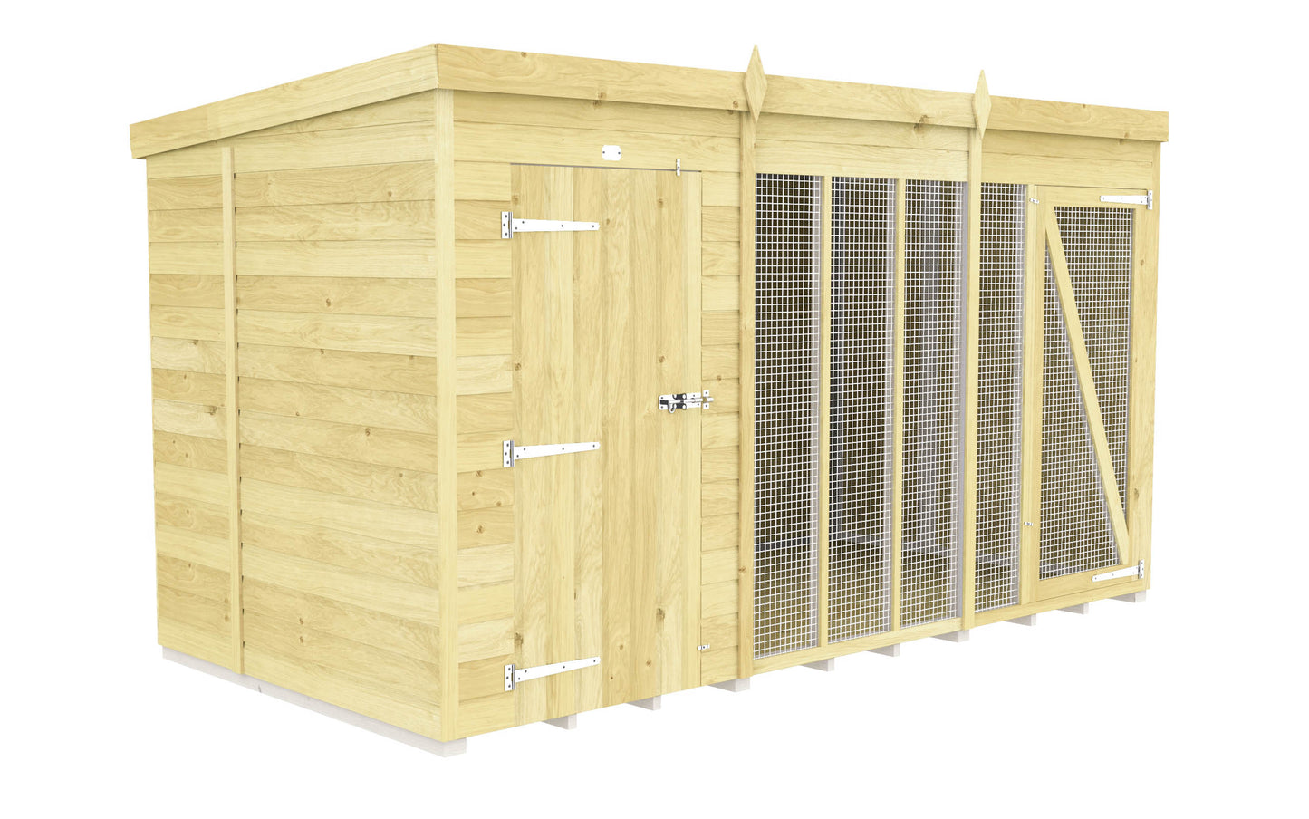 Elmstead Full Height Dog Kennel And Run External View