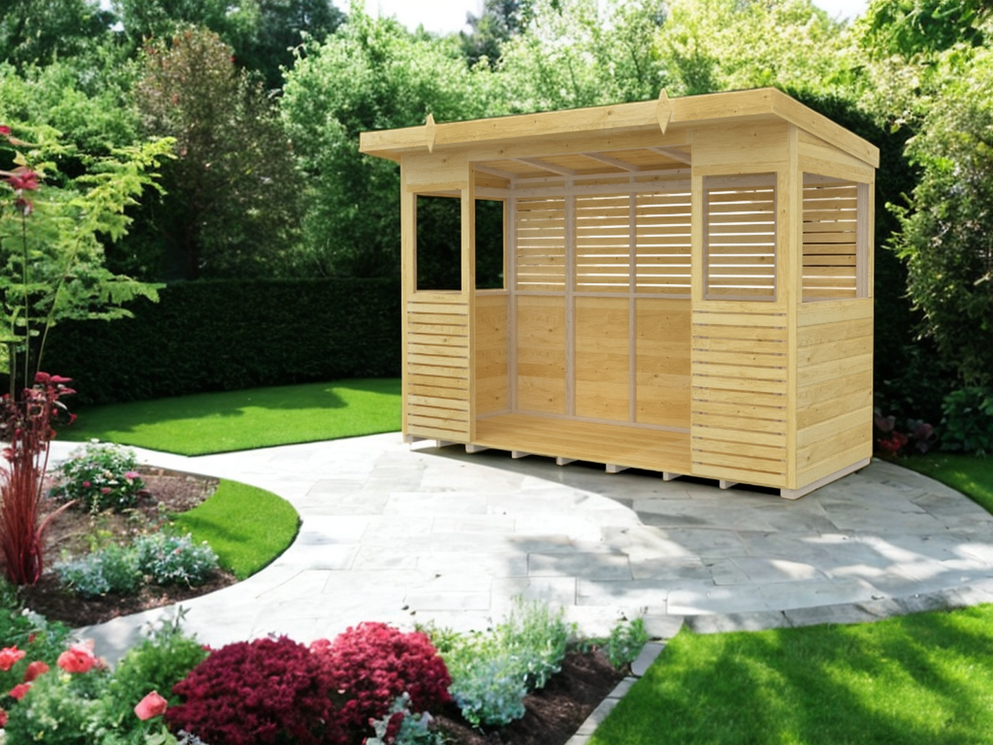 Elmstead Pent BBQ Shelter External View