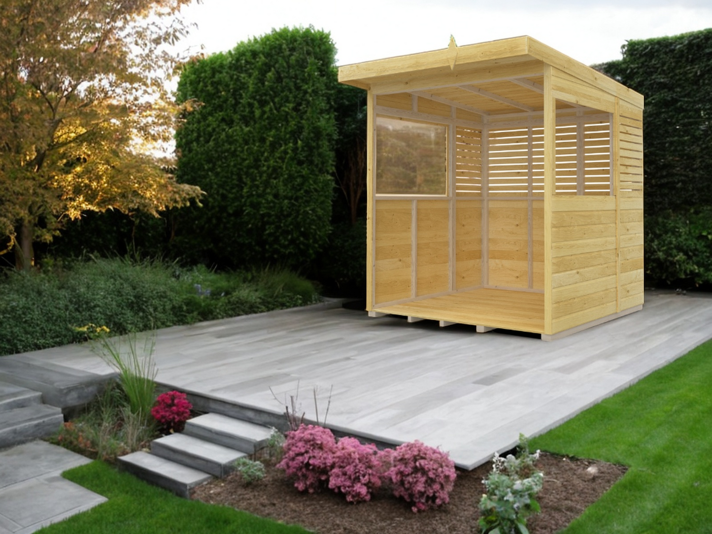 Elmstead Pent BBQ Shelter External View