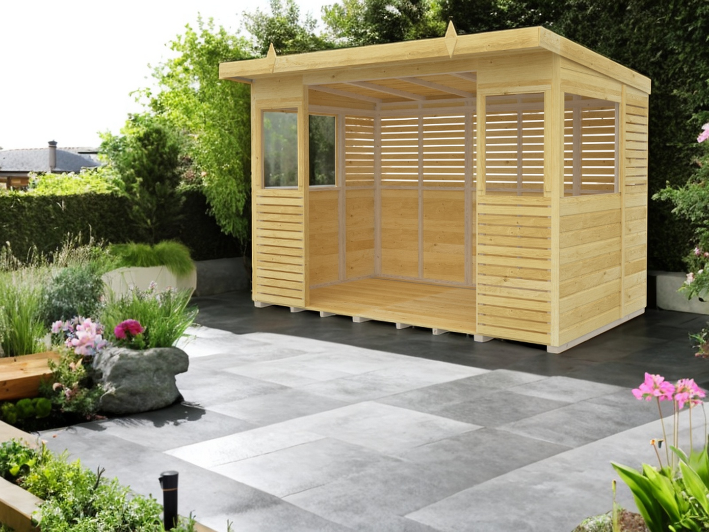 Elmstead Pent BBQ Shelter External View