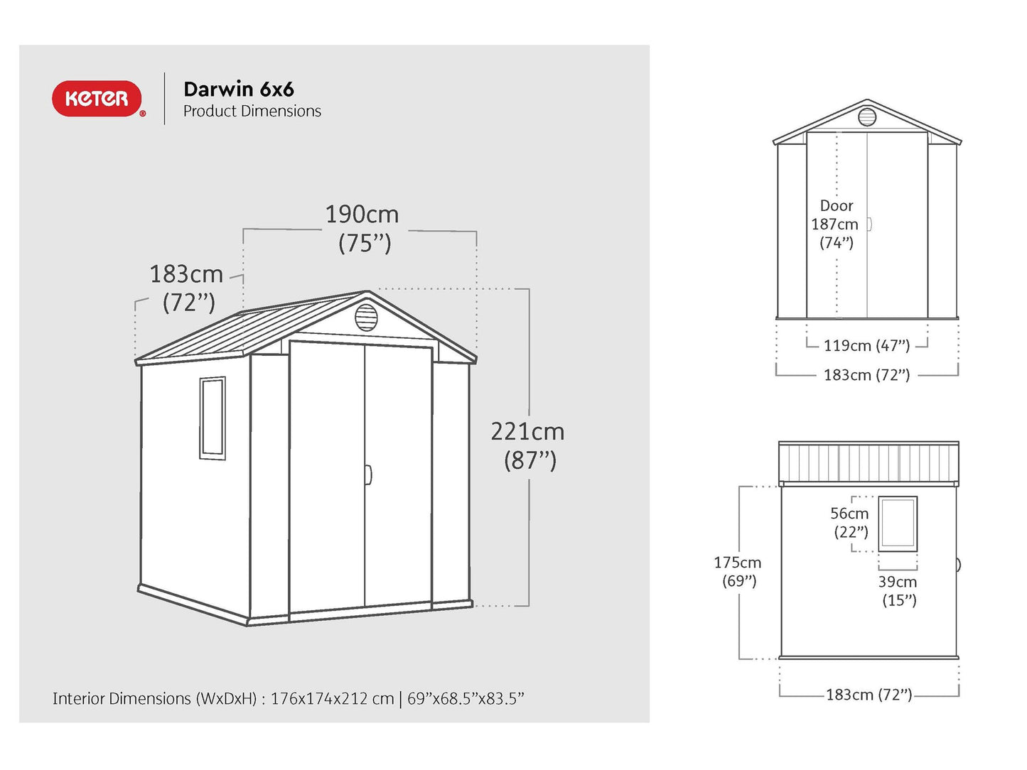 Keter Darwin Shed - Brown