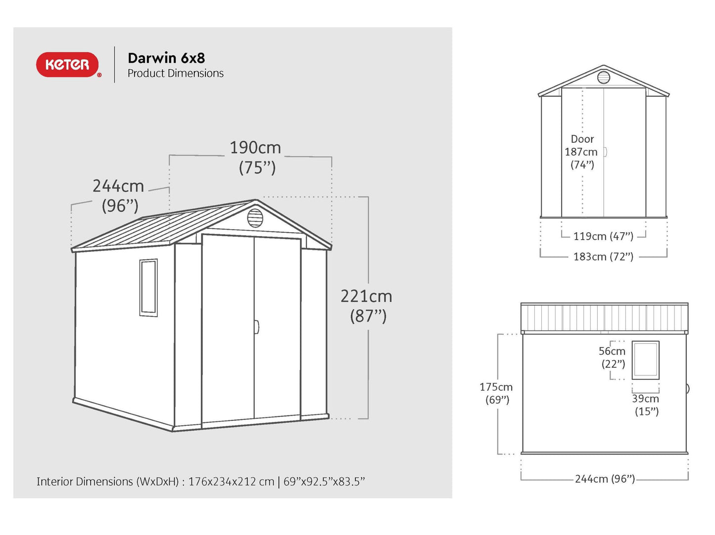 Keter Darwin Shed - Brown