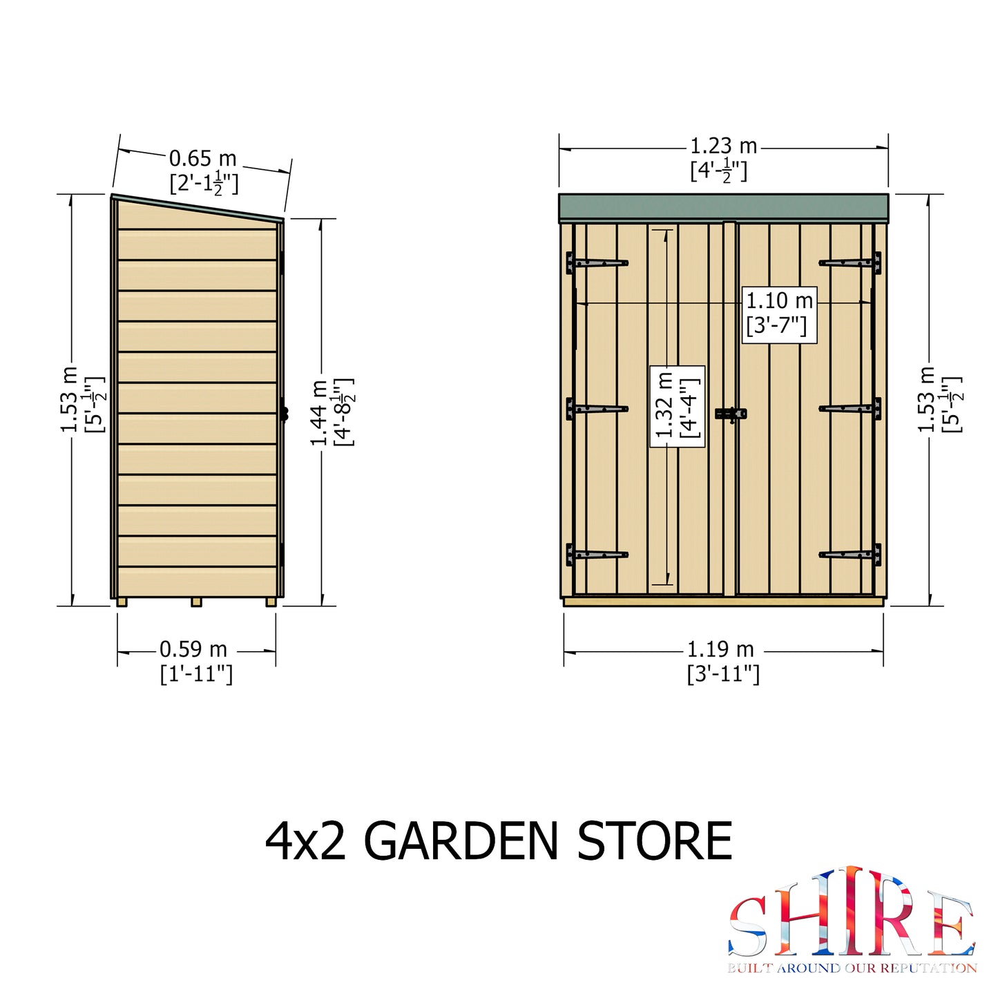 Shire Wooden Garden Store 4x2