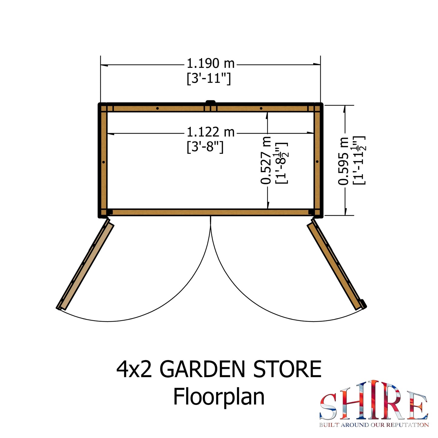 Shire Wooden Garden Store 4x2