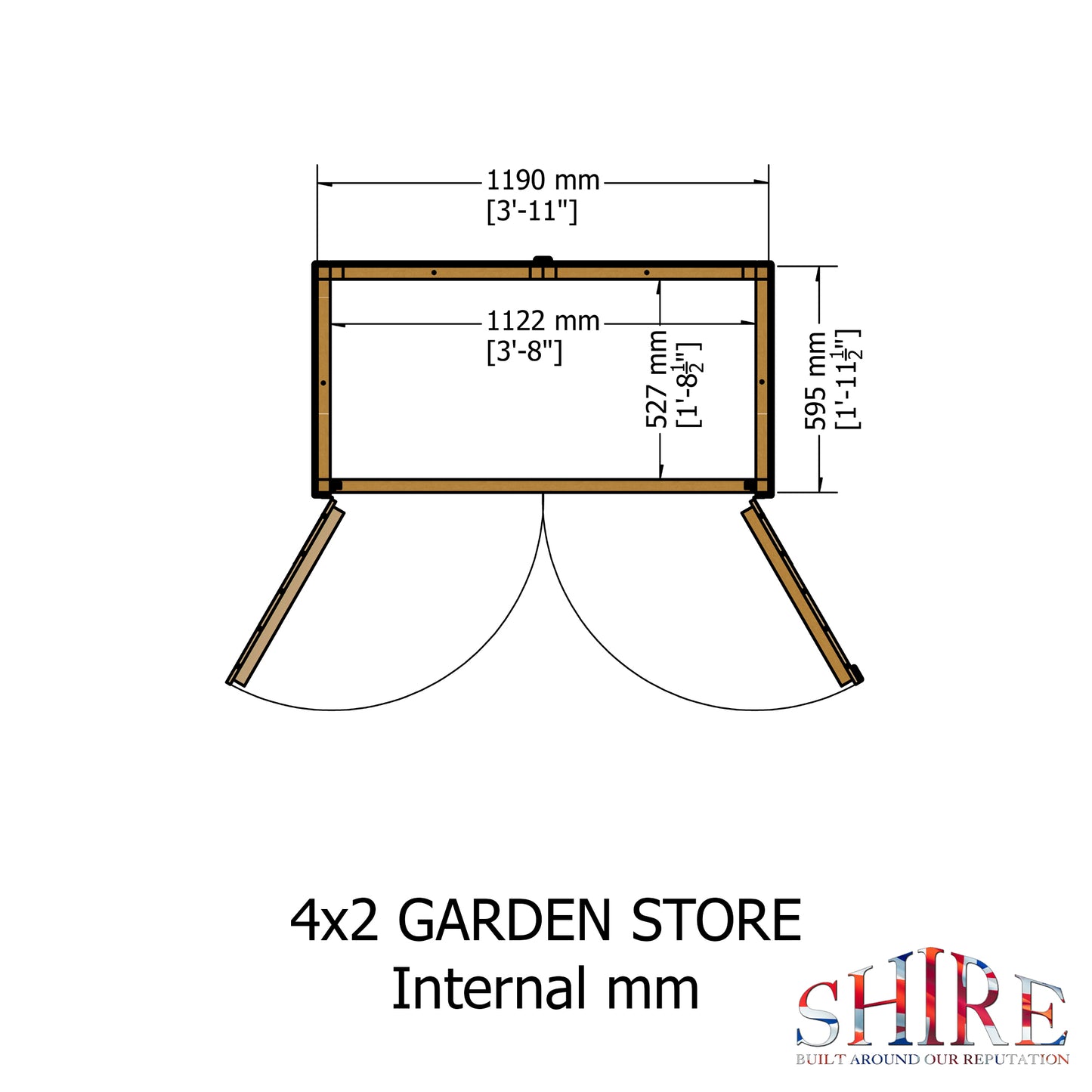 Shire Wooden Garden Store 4x2