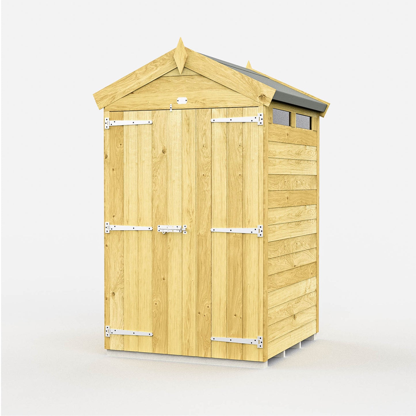 Elmstead Apex Security Shed Double Door External View