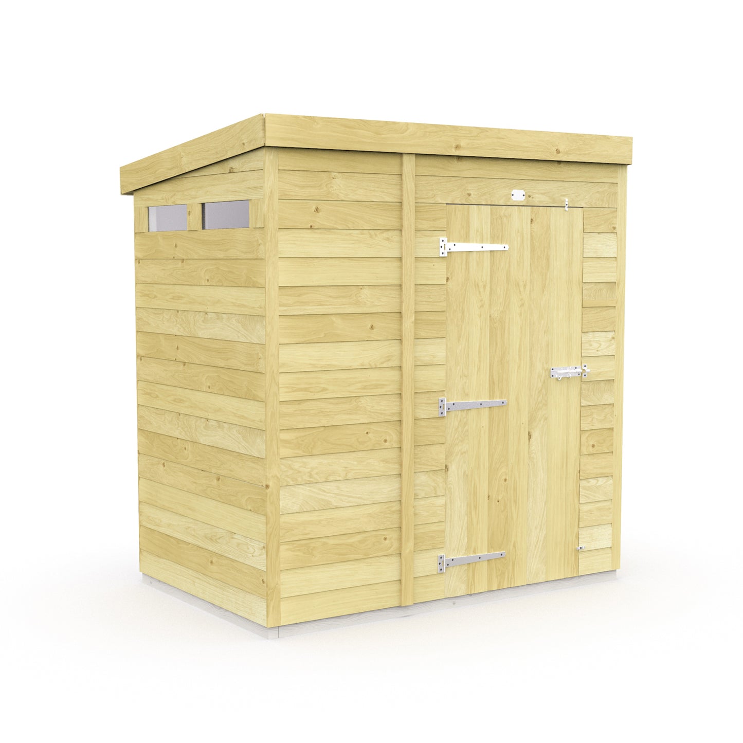 Elmstead Pent Security Shed Single Door External View
