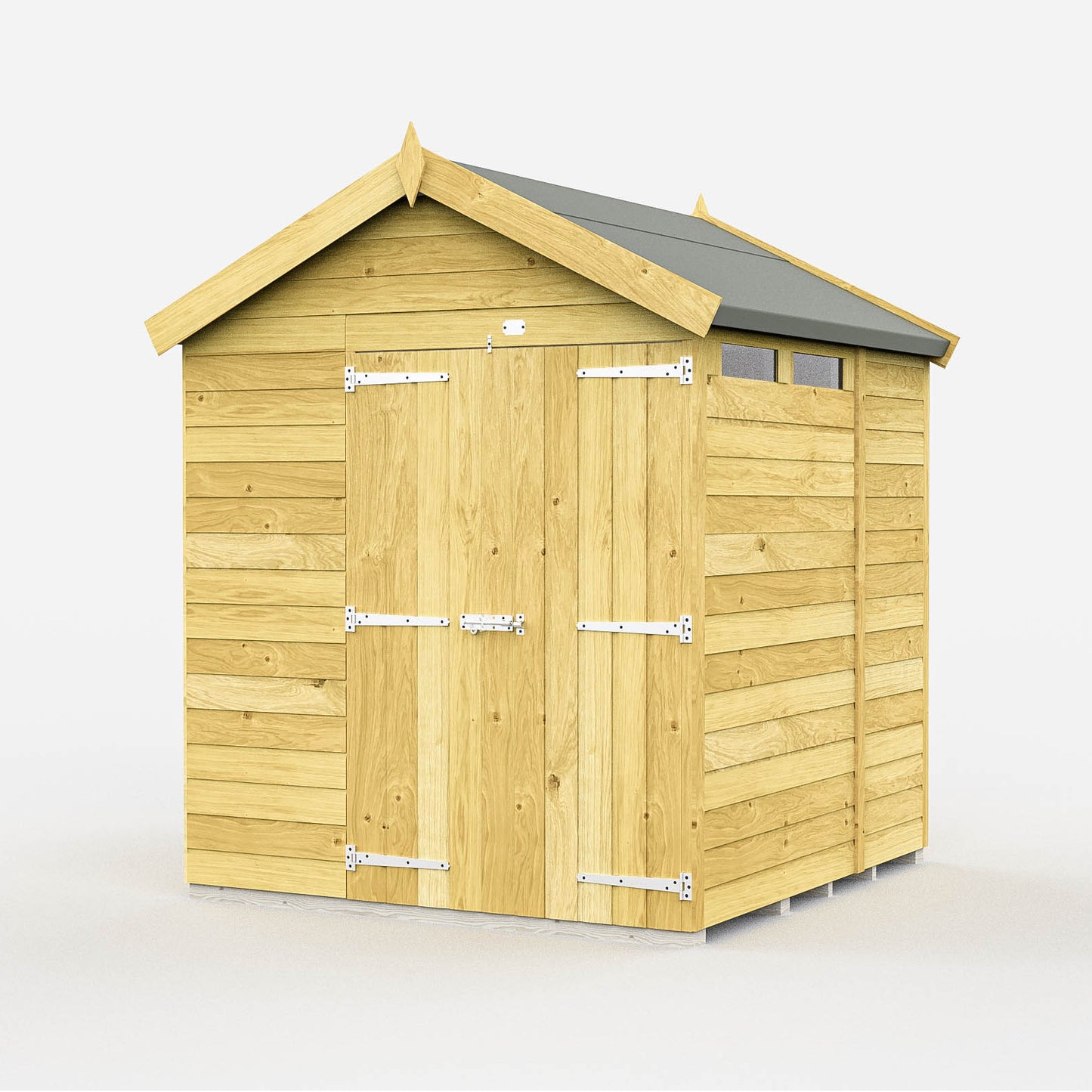 Elmstead Apex Security Shed Double Door External View