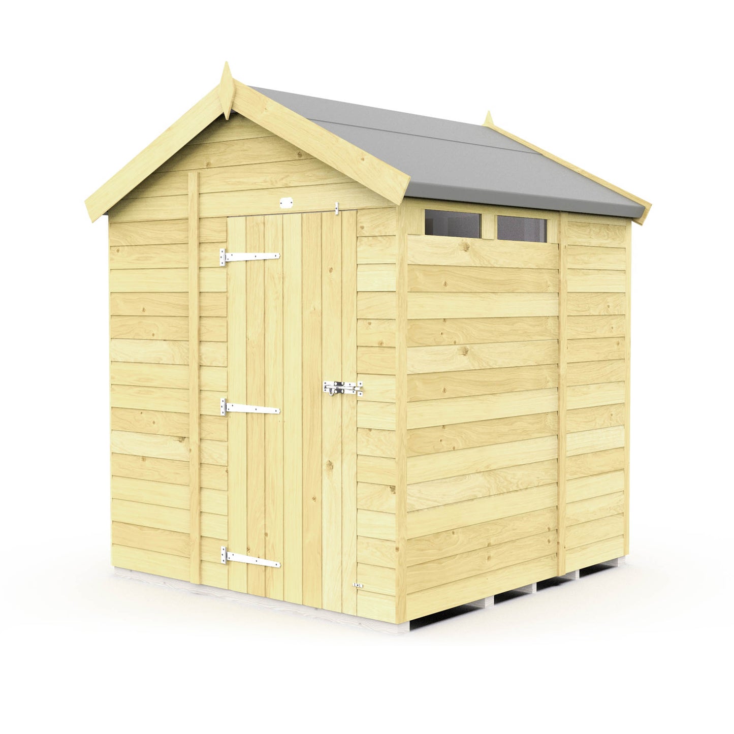 Elmstead Apex Security Shed Single Door External View