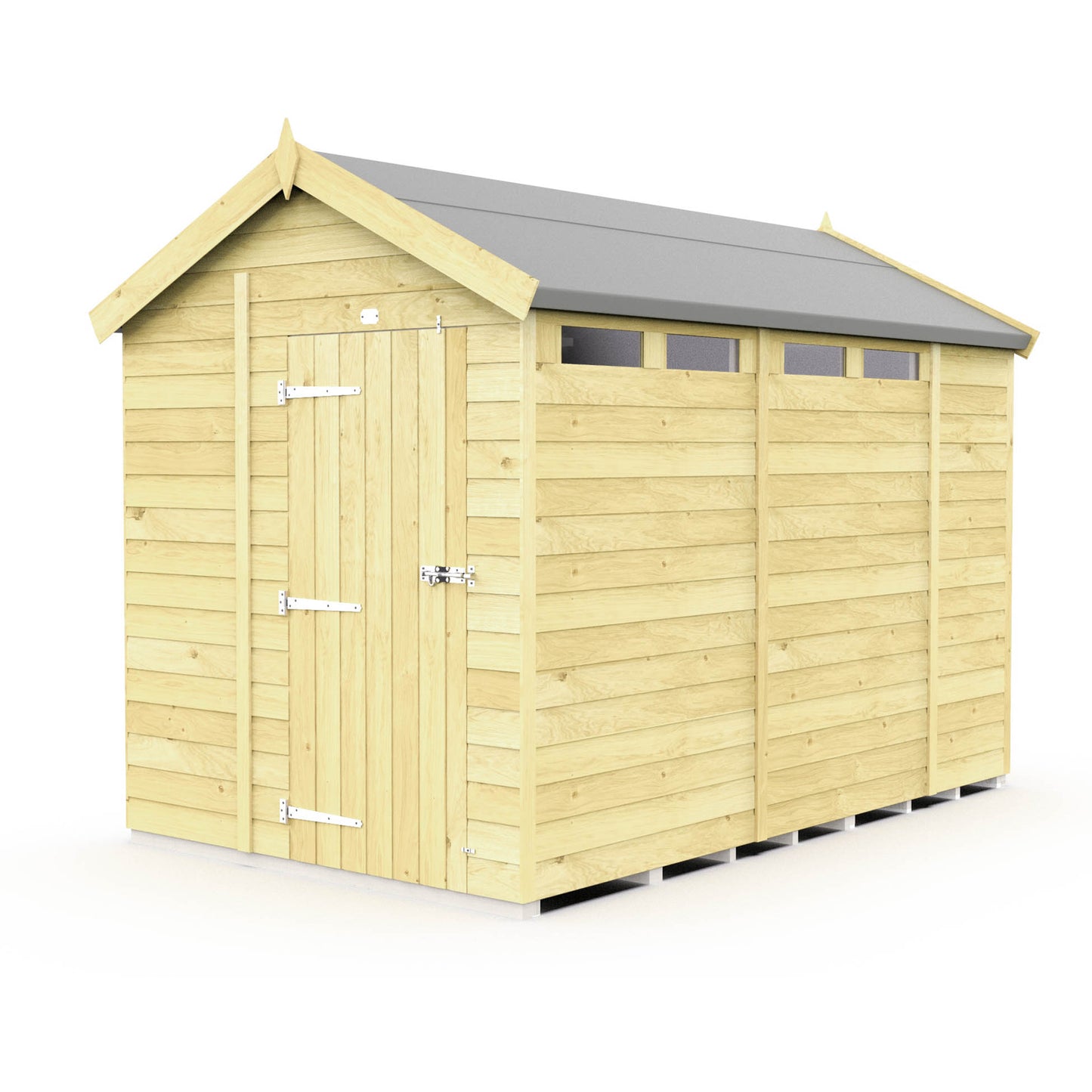 Elmstead Apex Security Shed Single Door External View