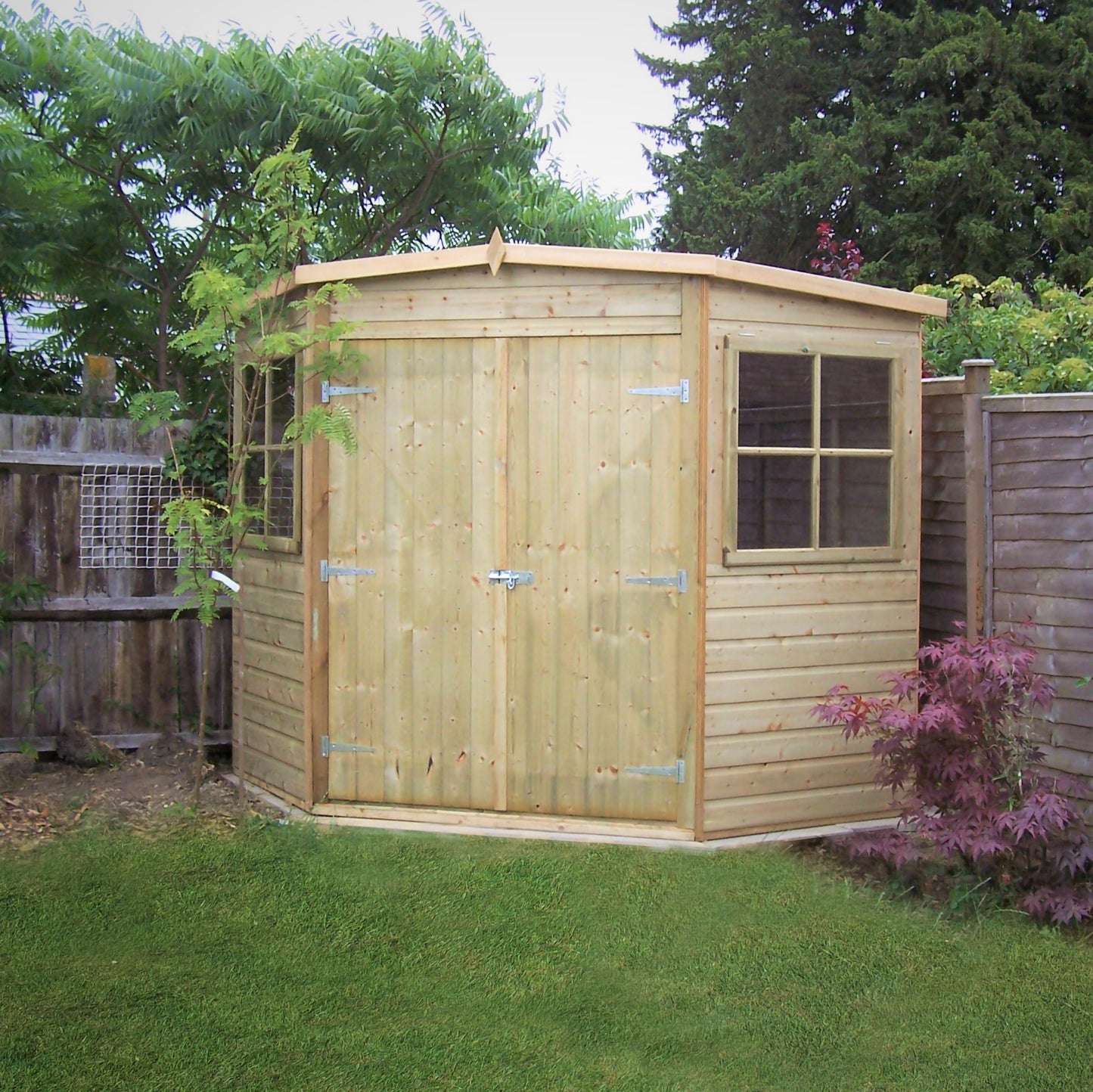 Shire Pressure Treated Shiplap Corner Shed 8x8
