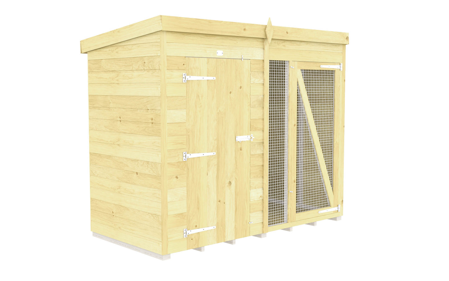 Elmstead Full Height Dog Kennel And Run External View