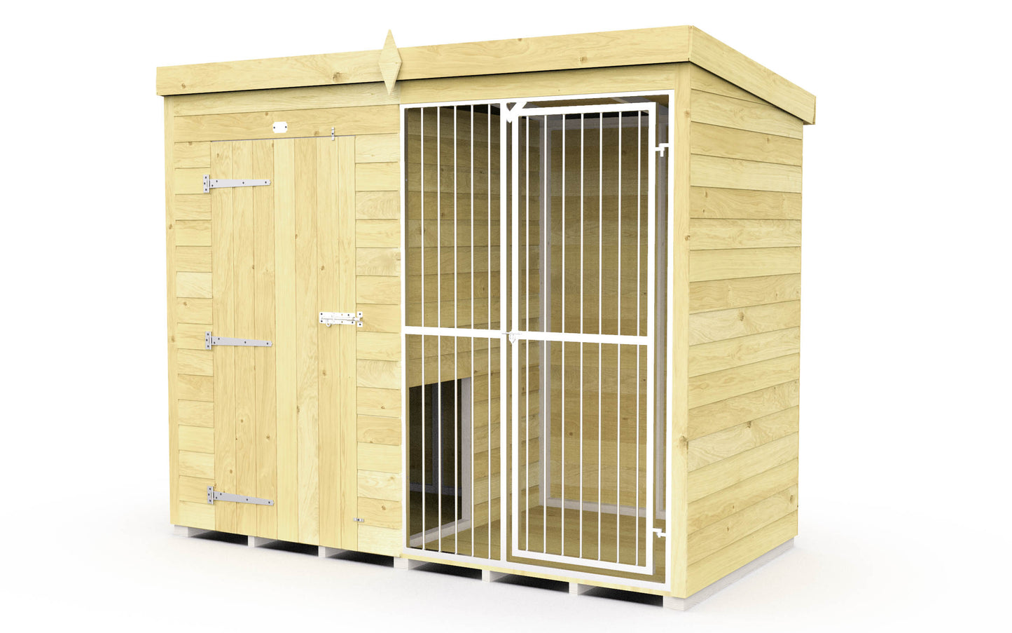 Elmstead Full Height Dog Kennel With Bars External View