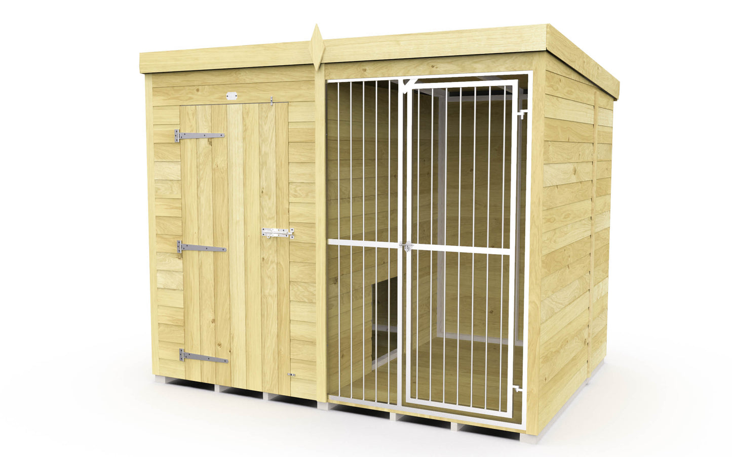 Elmstead Full Height Dog Kennel With Bars External View