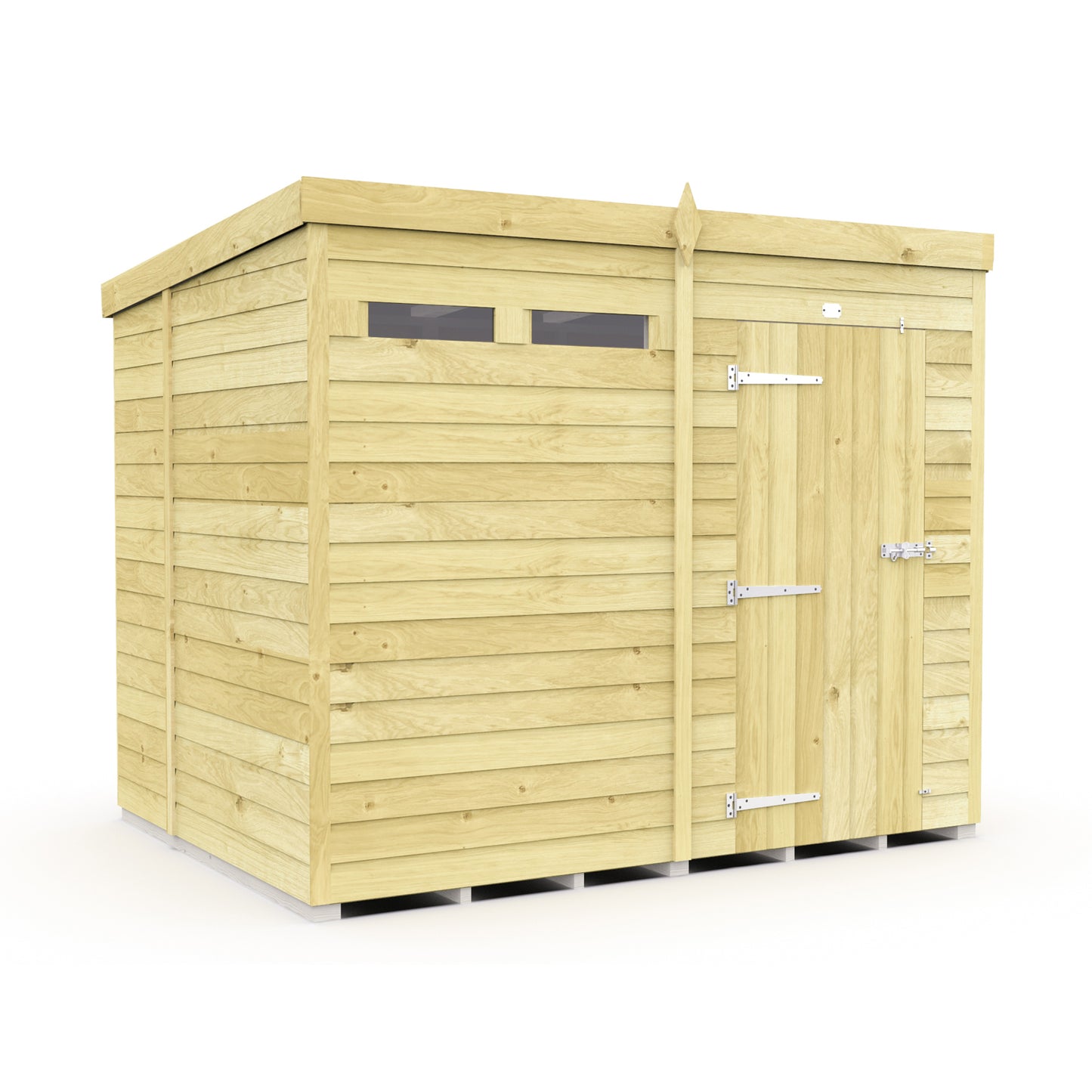 Elmstead Pent Security Shed Single Door External View