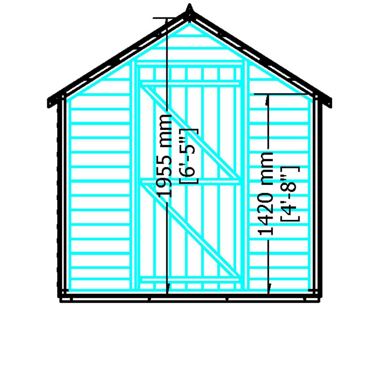 Shire Apex Pressure Treated Overlap Value Garden Shed 8x6
