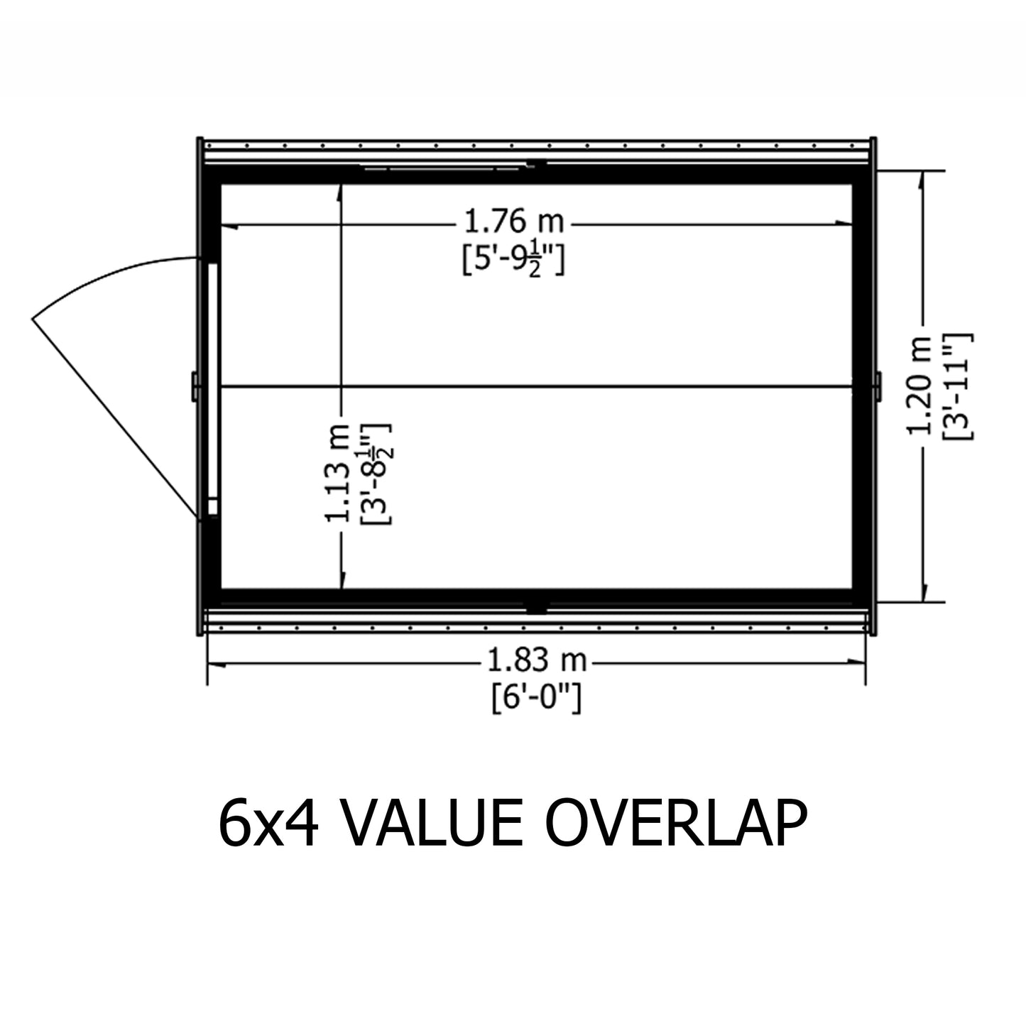 Shire Apex Pressure Treated Overlap Value Garden Shed 6x4