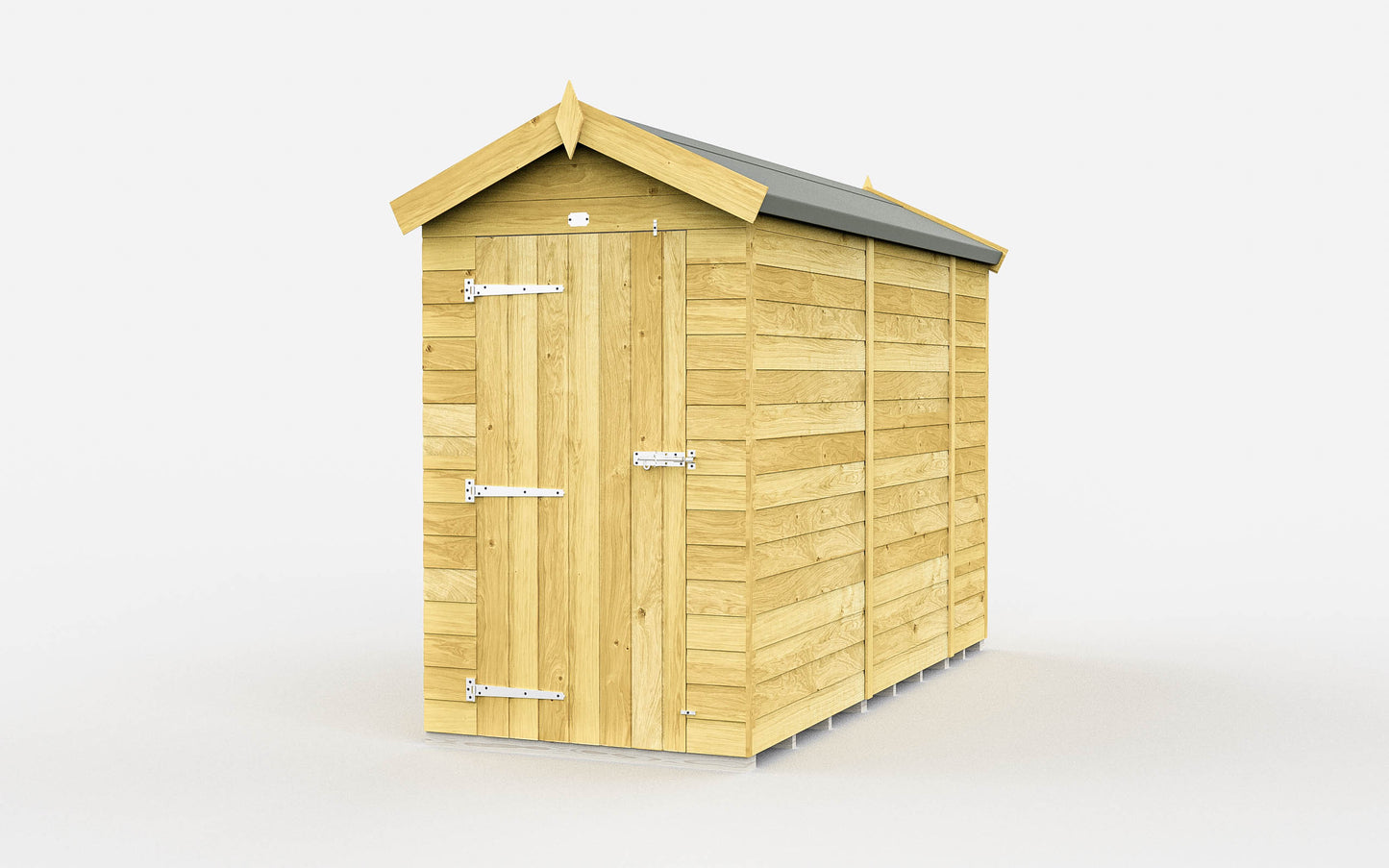 Elmstead Apex Shed Double Door Without Windows External View