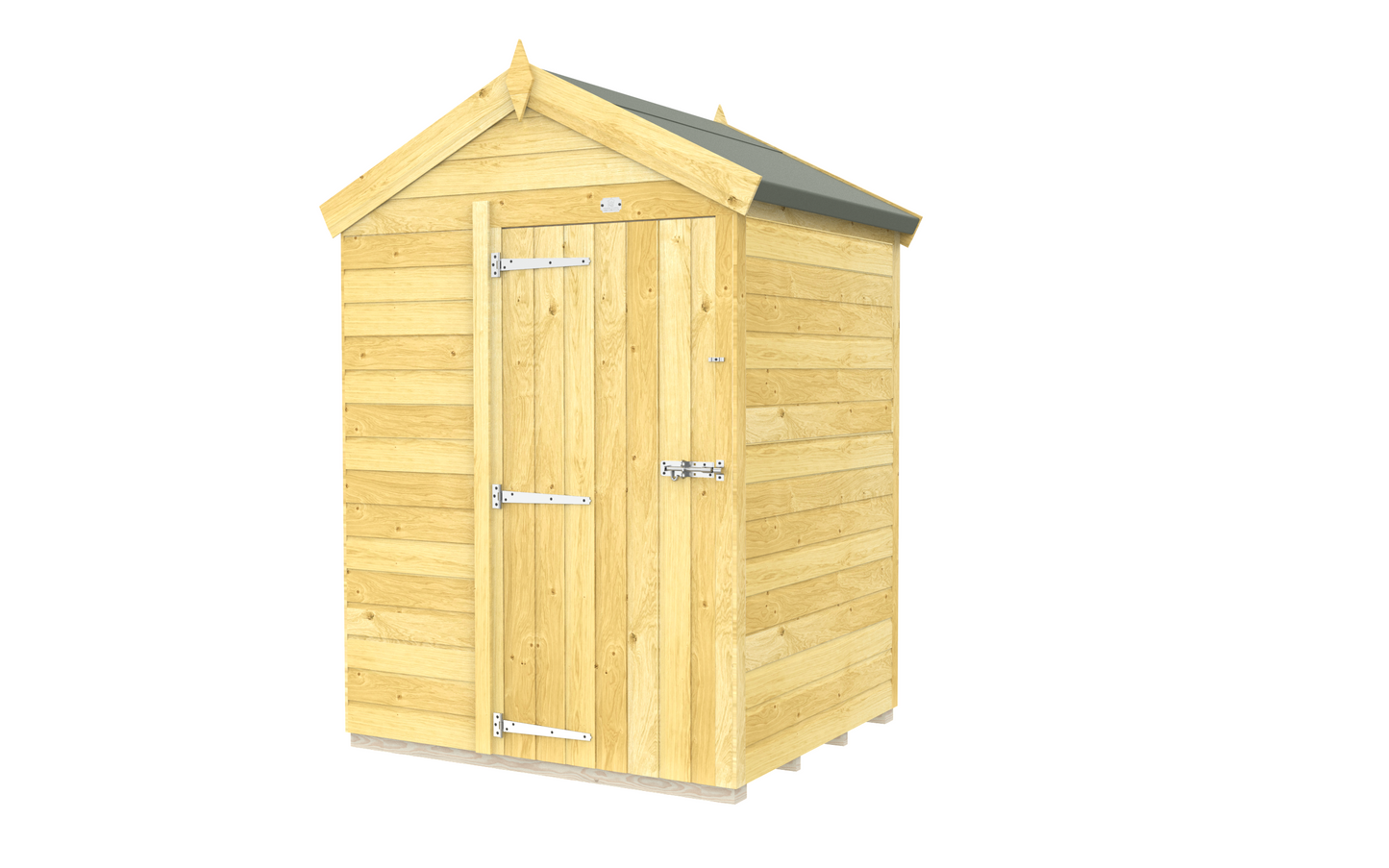 Elmstead Apex Shed Single Door Without Windows External View