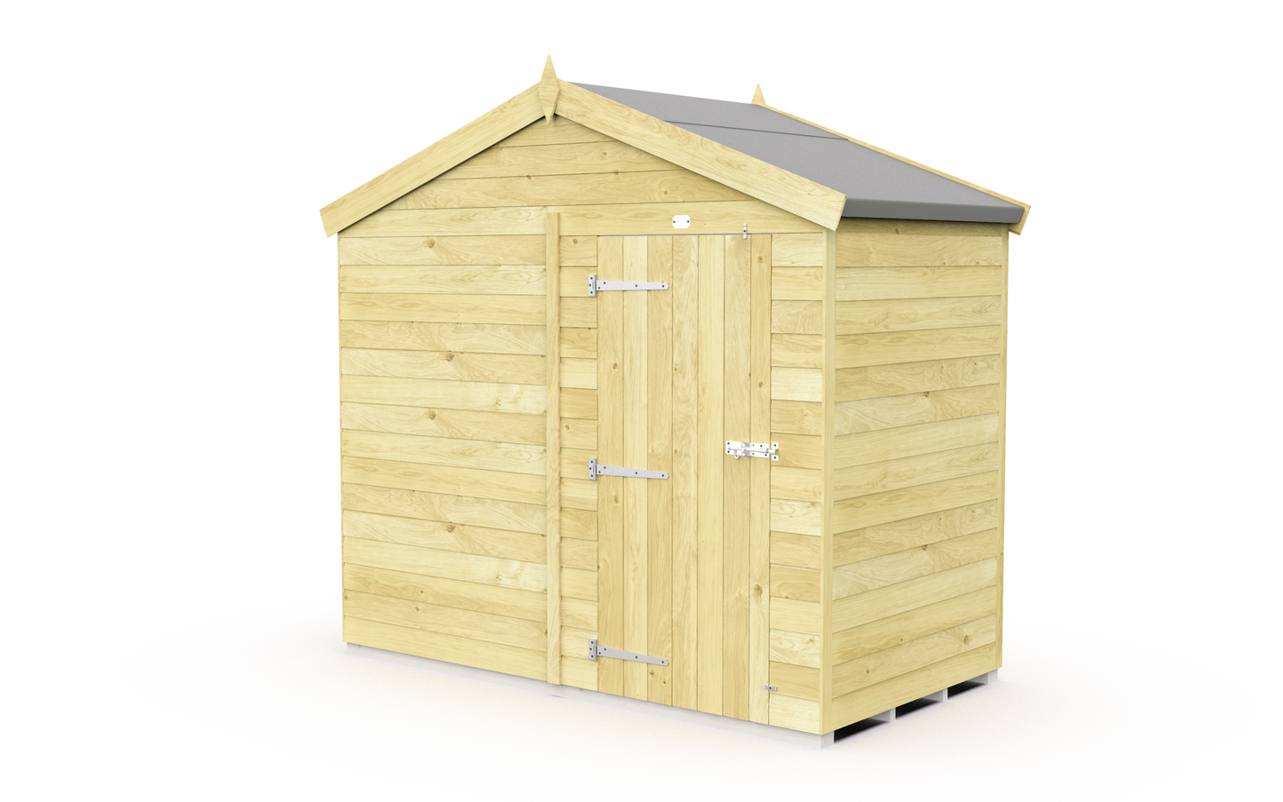 Elmstead Apex Shed Single Door Without Windows External View