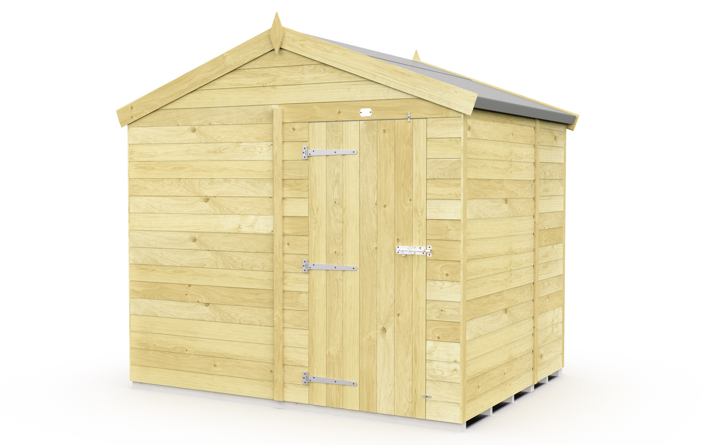 Elmstead Apex Shed Single Door Without Windows External View
