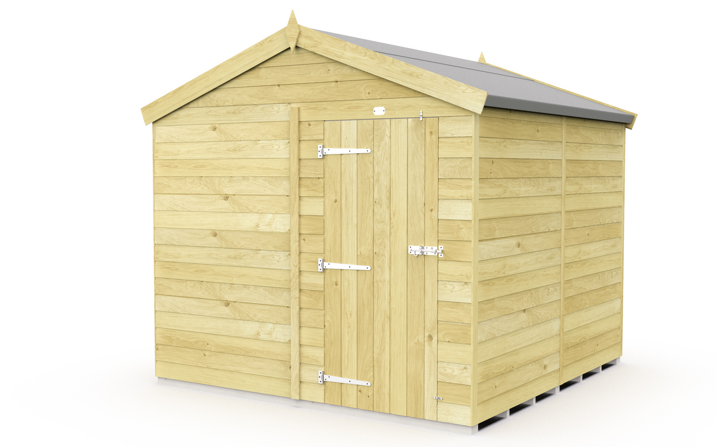 Elmstead Apex Shed Single Door Without Windows External View