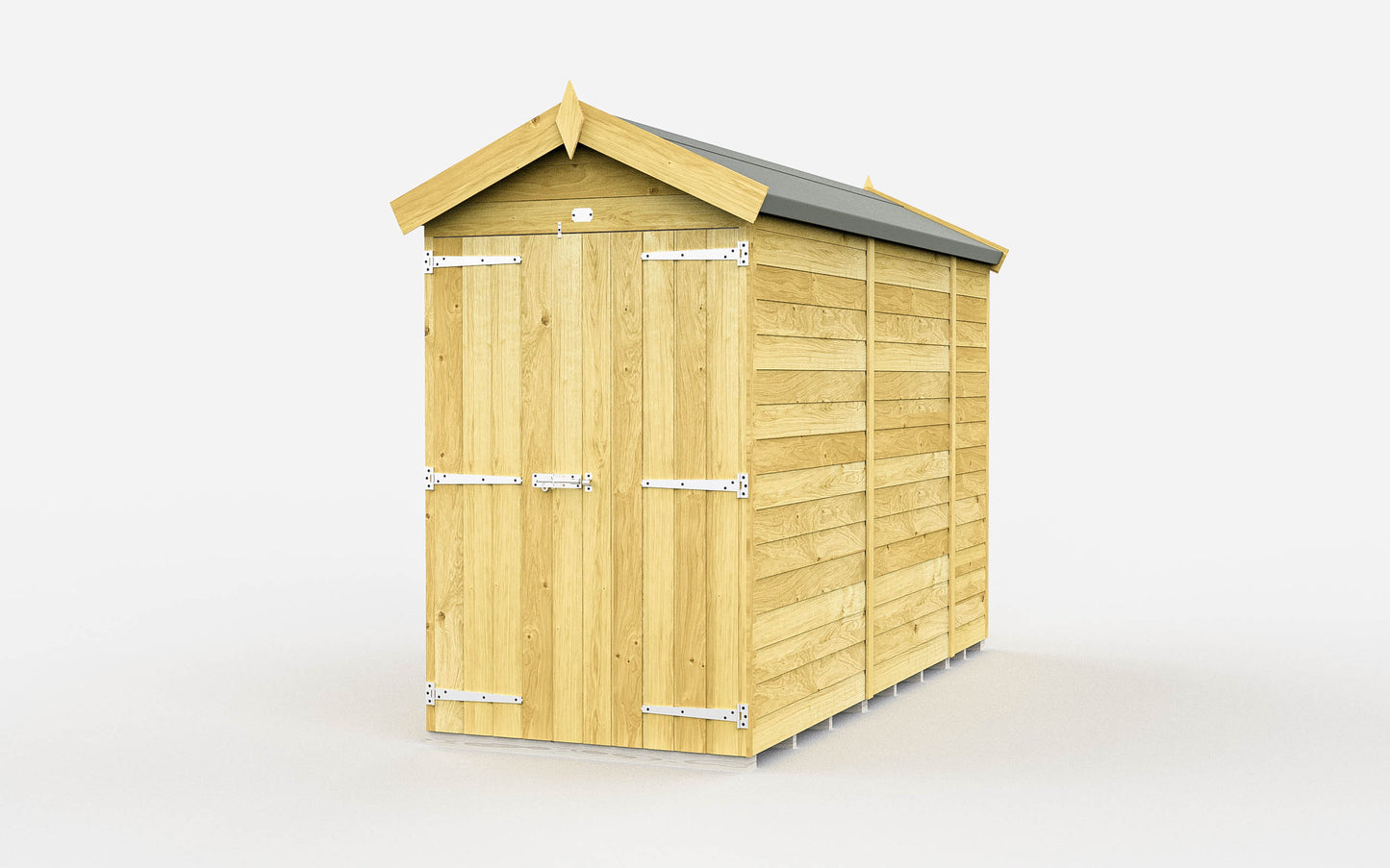 Elmstead Apex Shed Single Door Without Windows External View