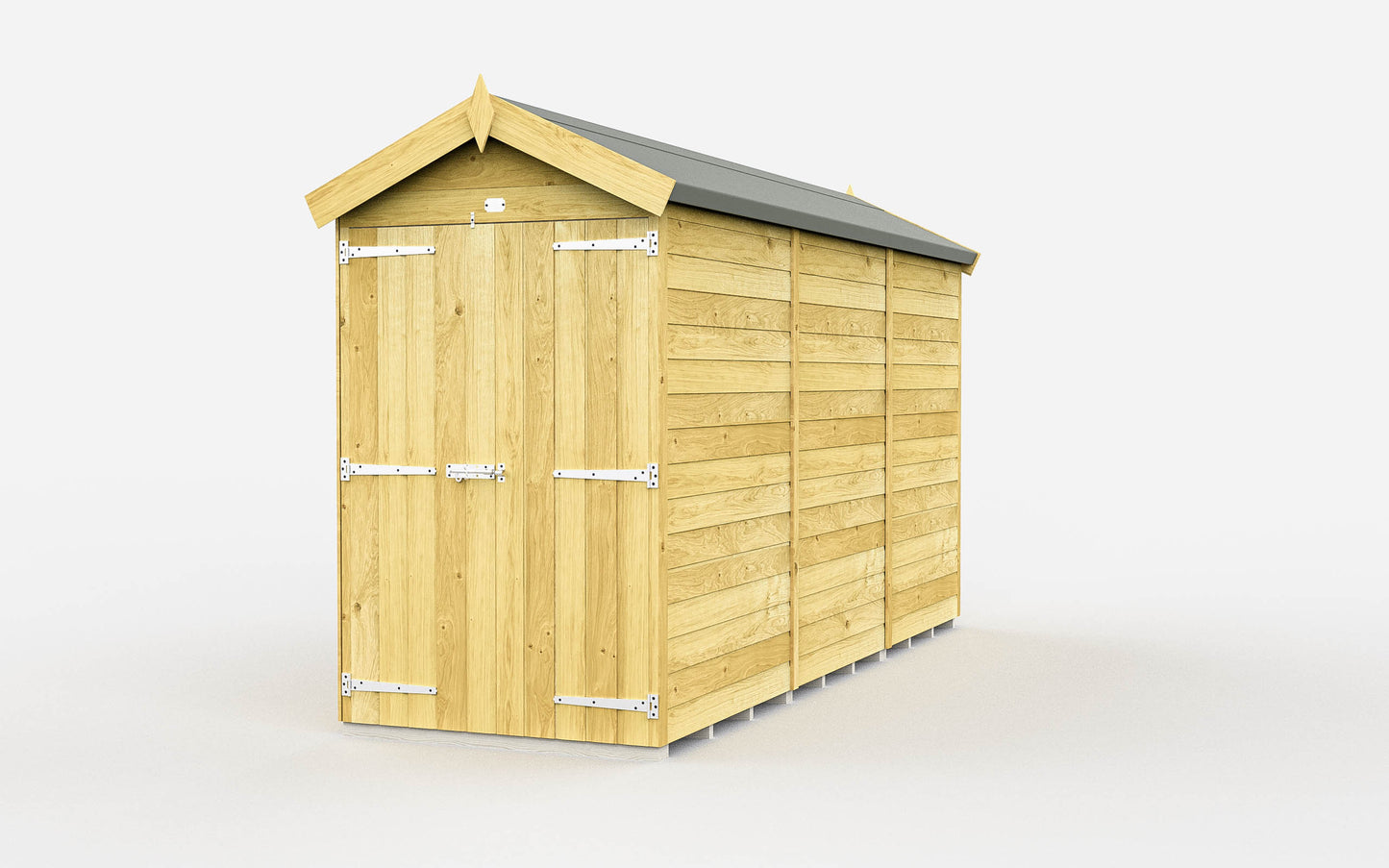 Elmstead Apex Shed Single Door Without Windows External View