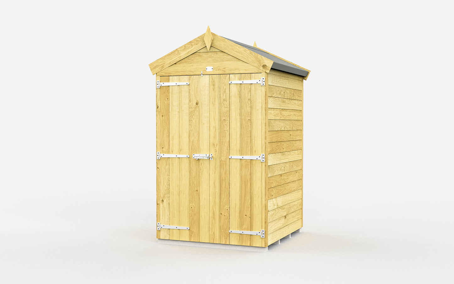 Elmstead Apex Shed Double Door Without Windows External View