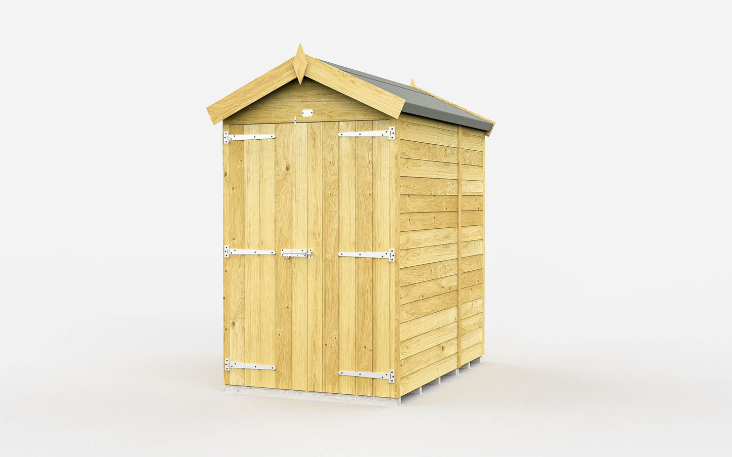 Elmstead Apex Shed Single Door Without Windows External View