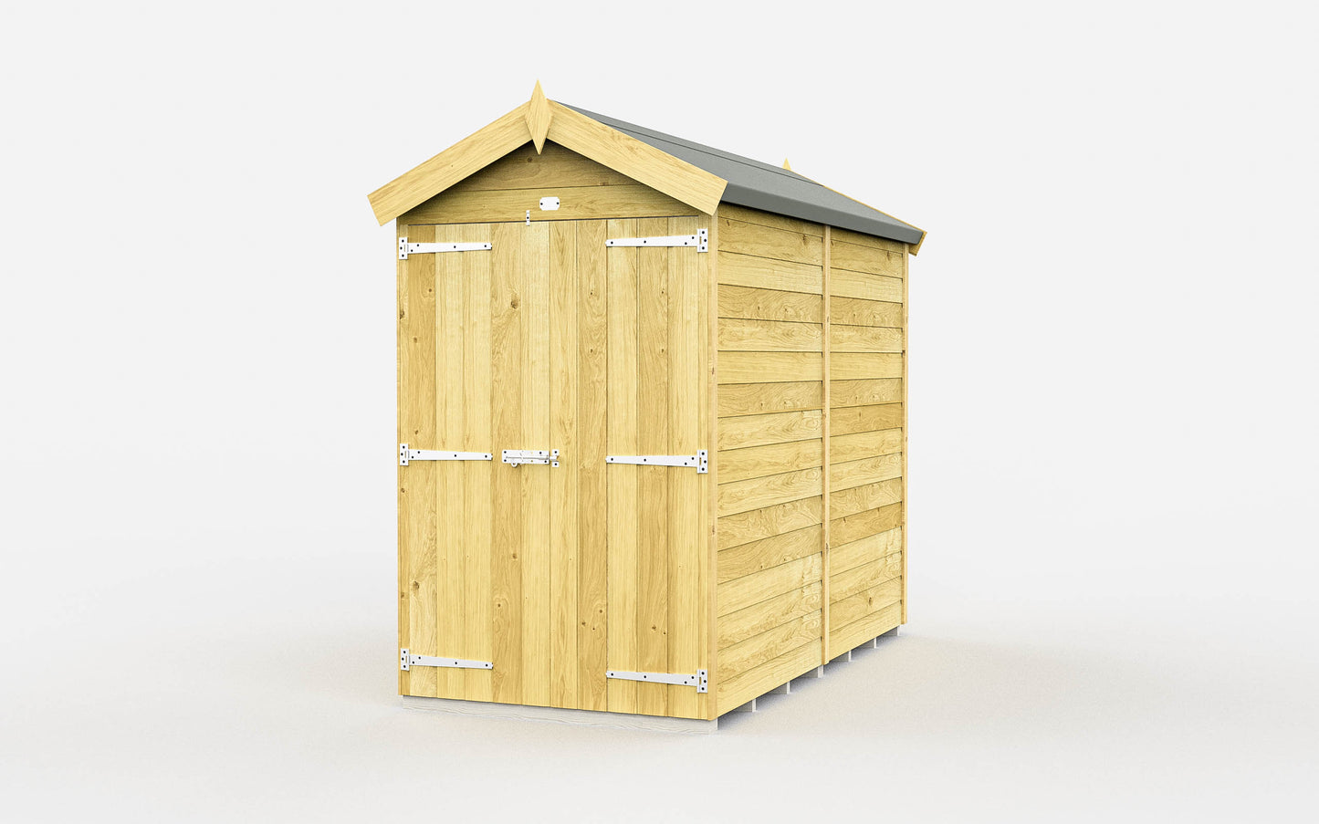 Elmstead Apex Shed Single Door Without Windows External View