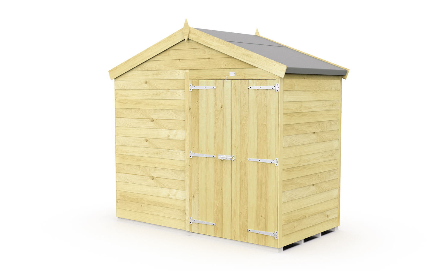 Elmstead Apex Shed Double Door Without Windows External View