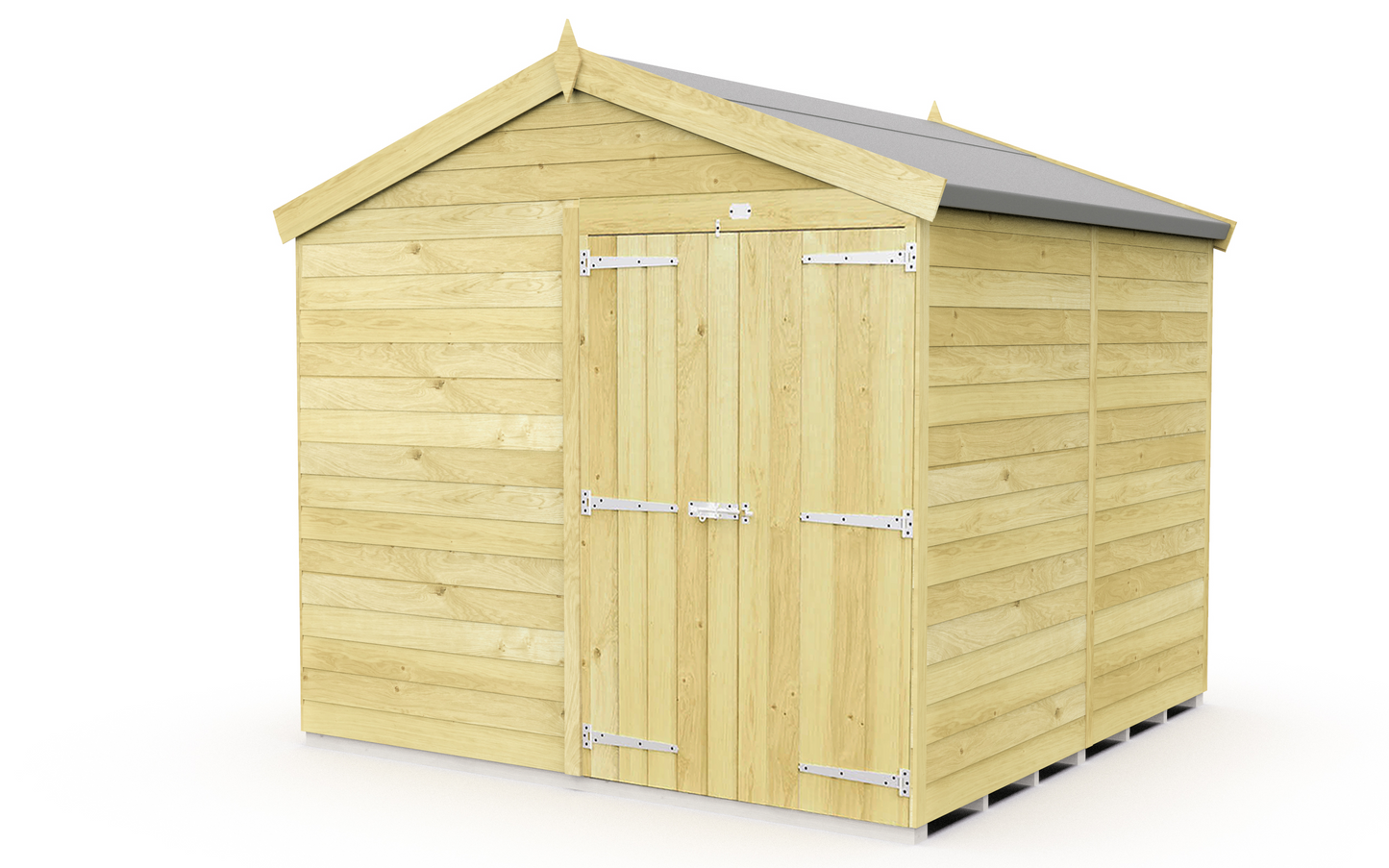 Elmstead Apex Shed Double Door Without Windows External View