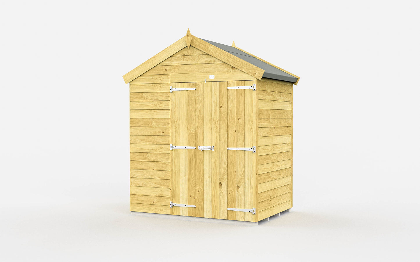 Elmstead Apex Shed Double Door Without Windows External View