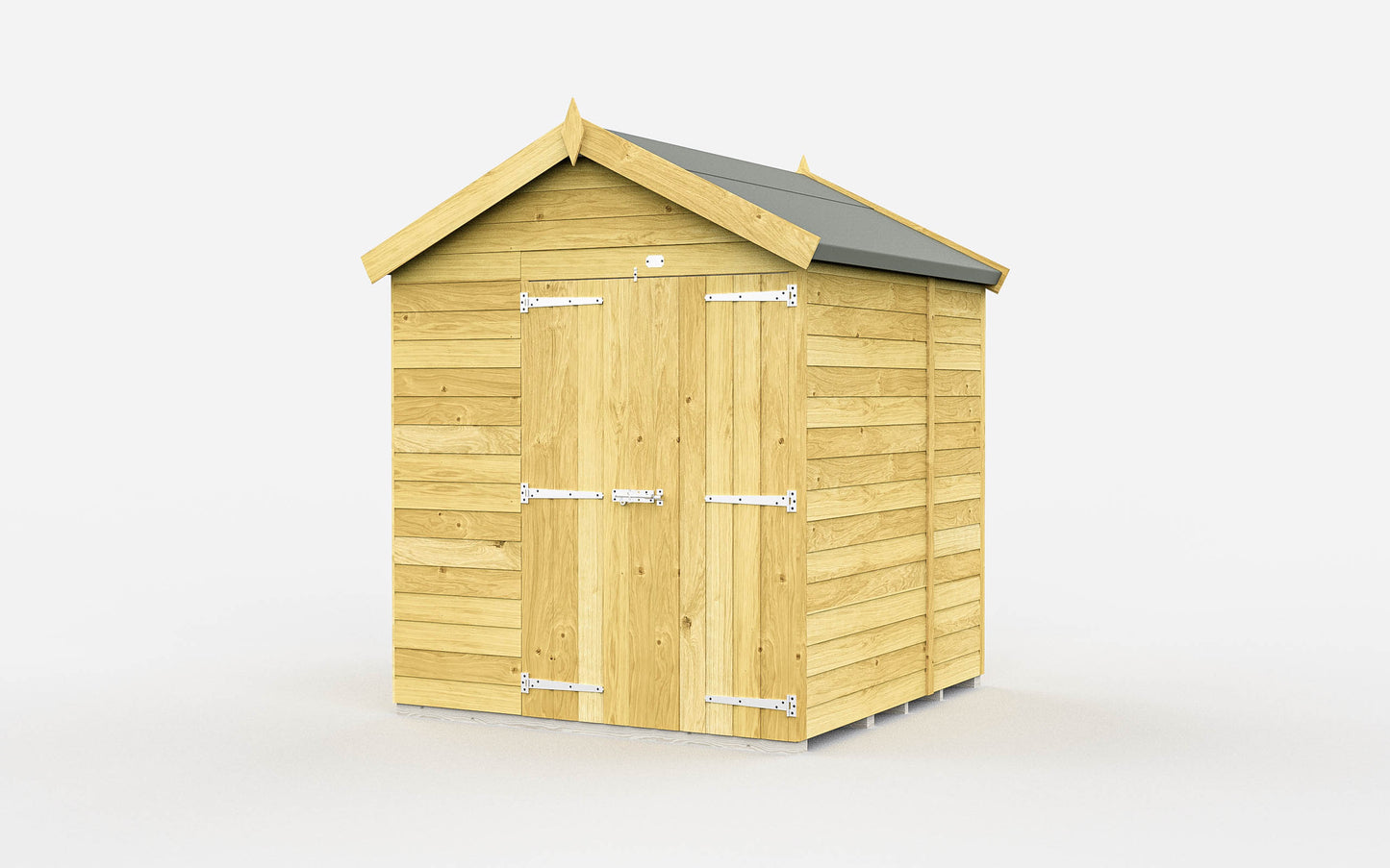 Elmstead Apex Shed Double Door Without Windows External View