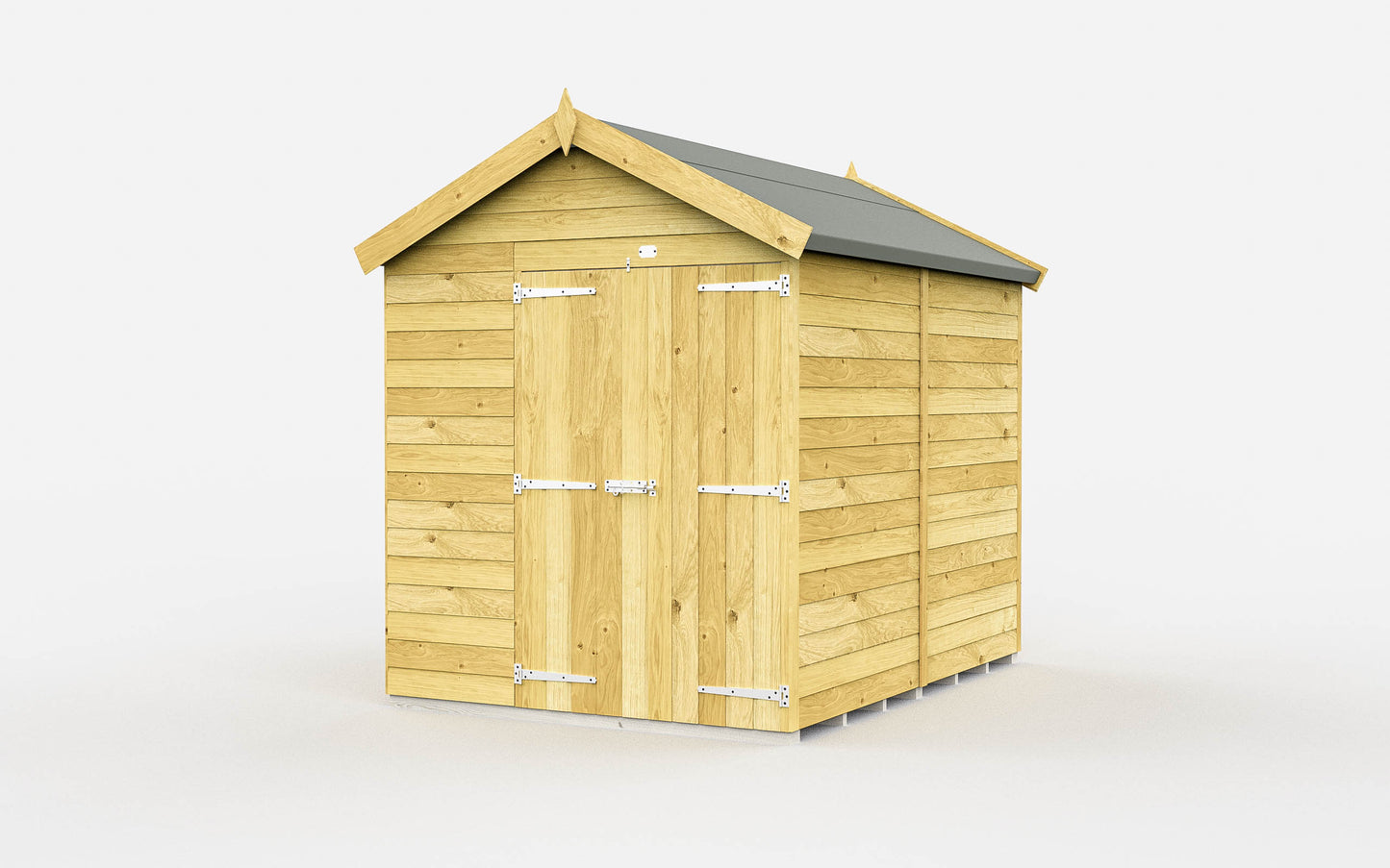 Elmstead Apex Shed Double Door Without Windows External View