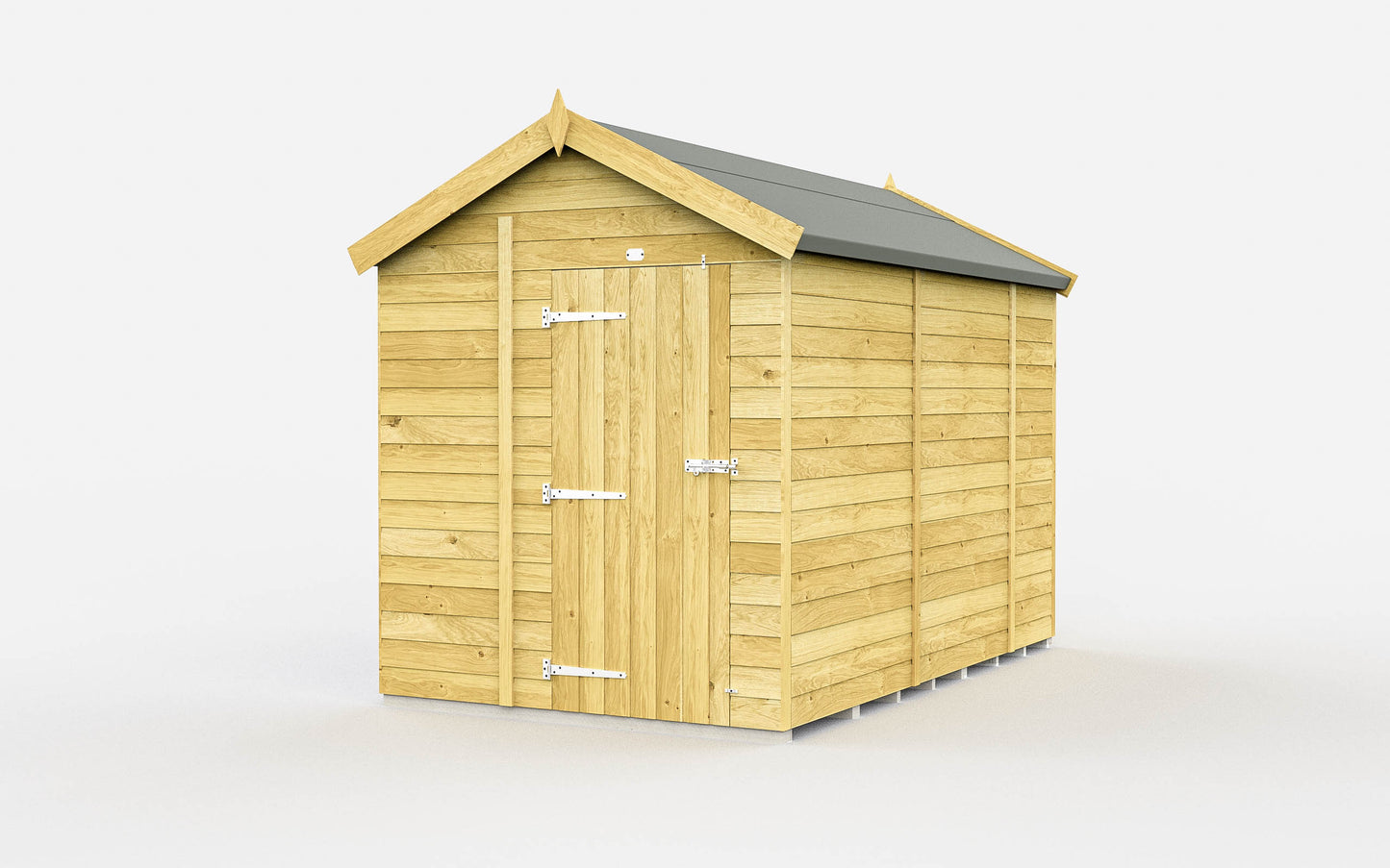 Elmstead Apex Shed Single Door Without Windows External View
