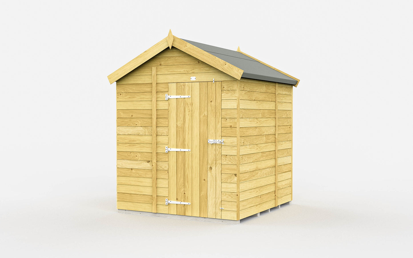 Elmstead Apex Shed Single Door Without Windows External View