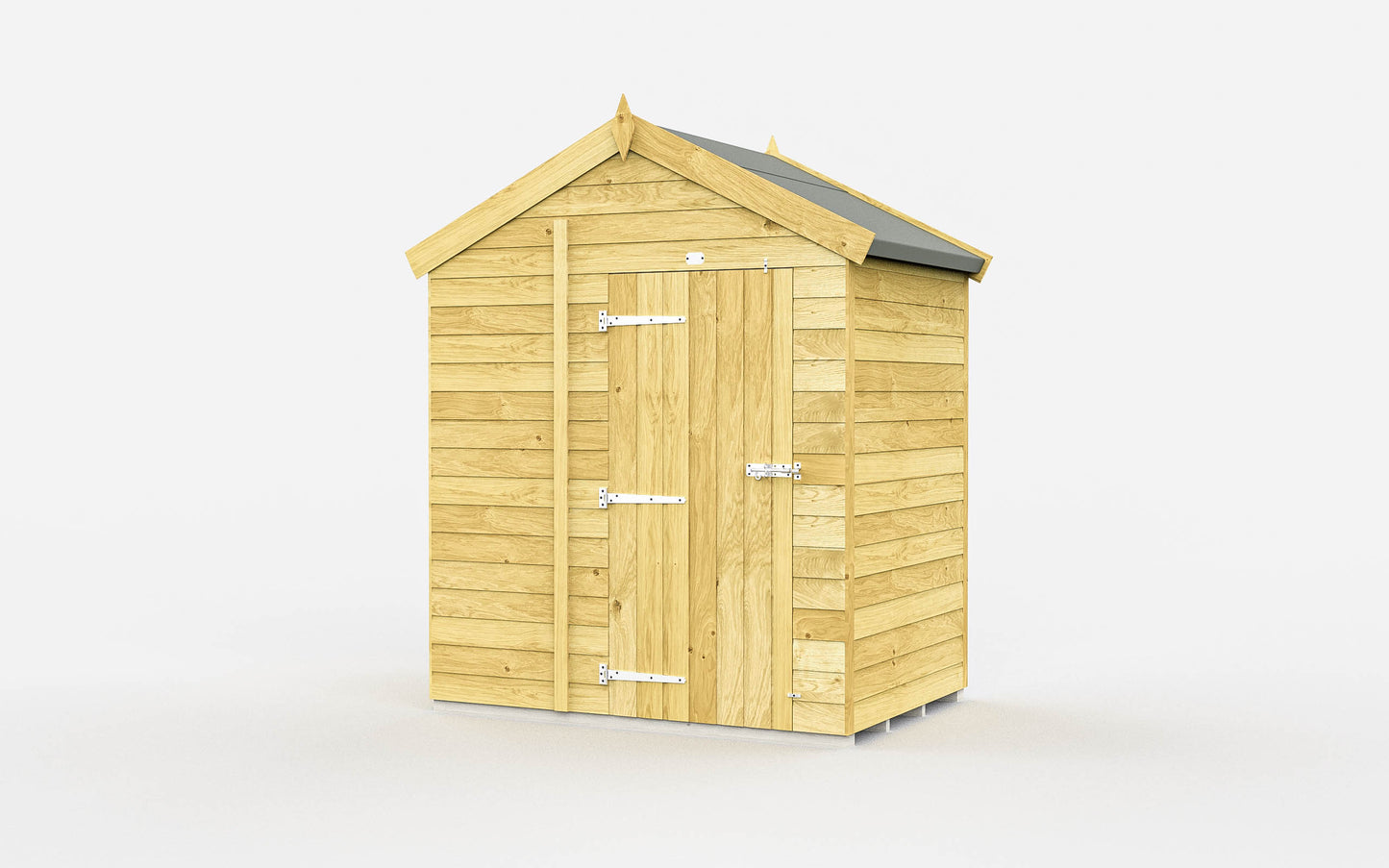 Elmstead Apex Shed Single Door Without Windows External View
