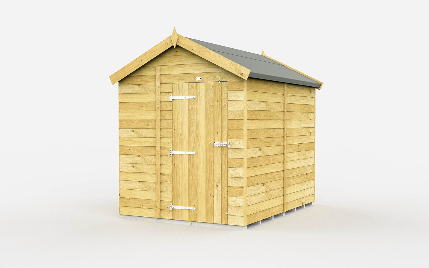 Elmstead Apex Shed Single Door Without Windows External View