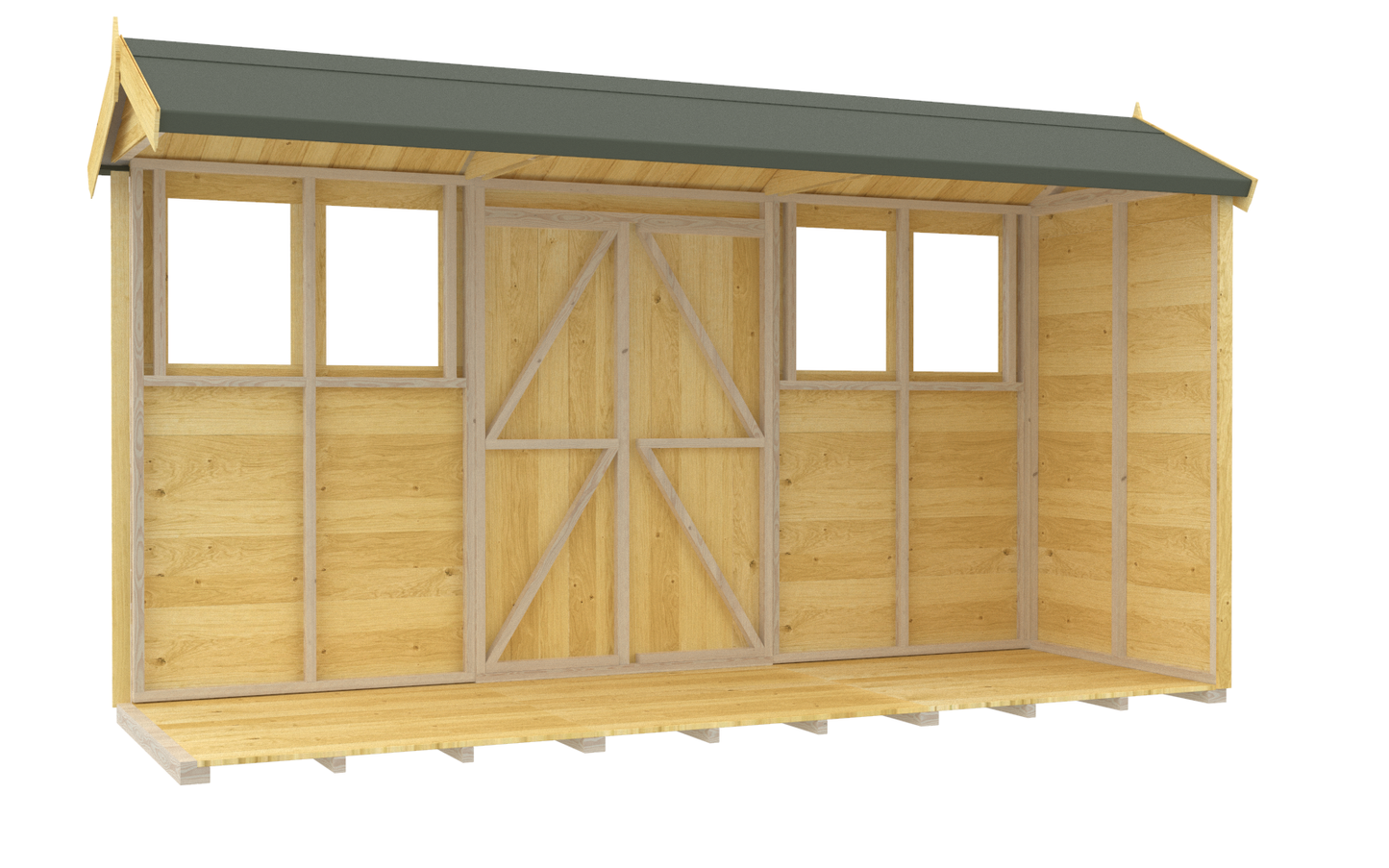Elmstead Apex Summer Shed Internal View