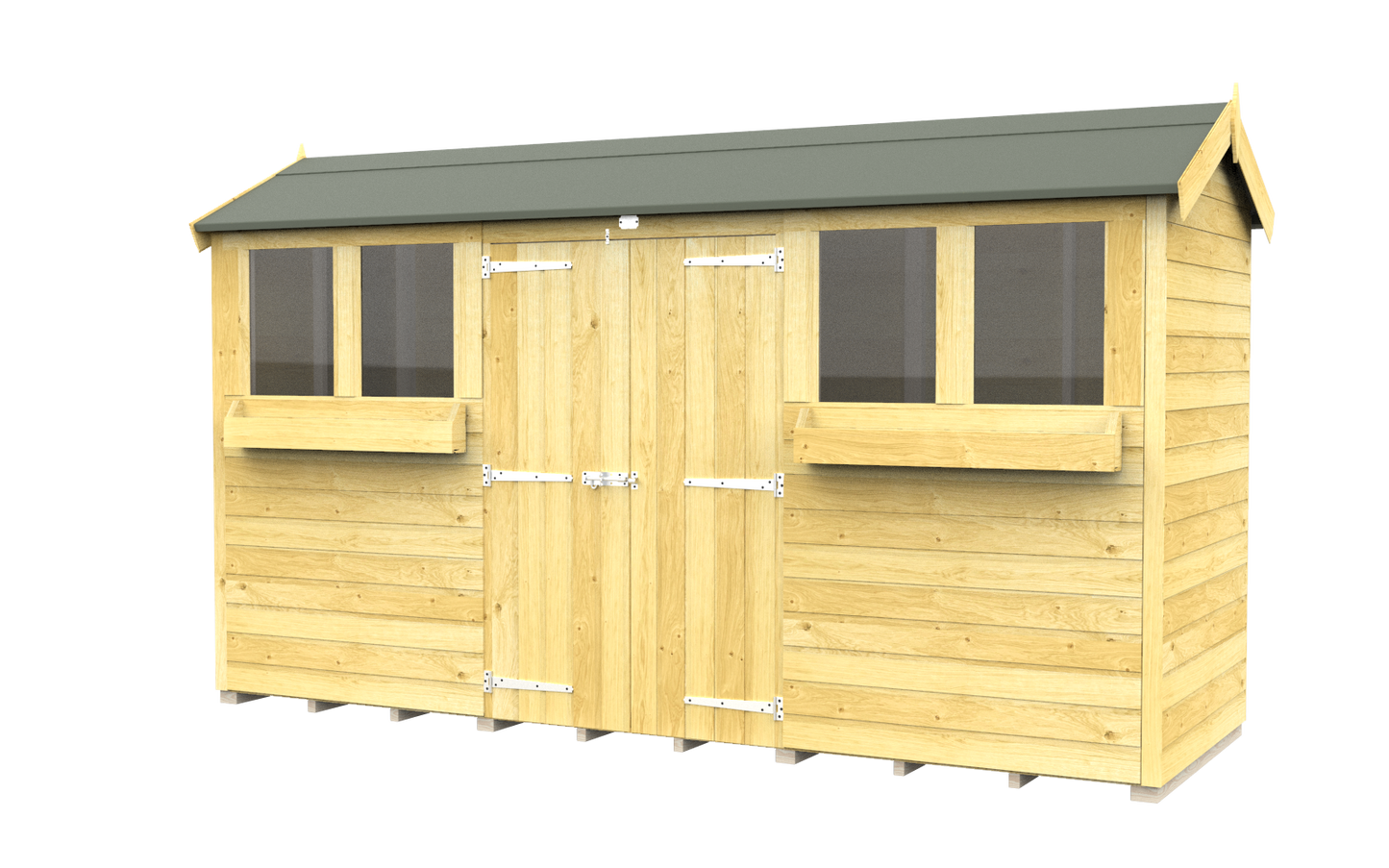 Elmstead Apex Summer Shed External View