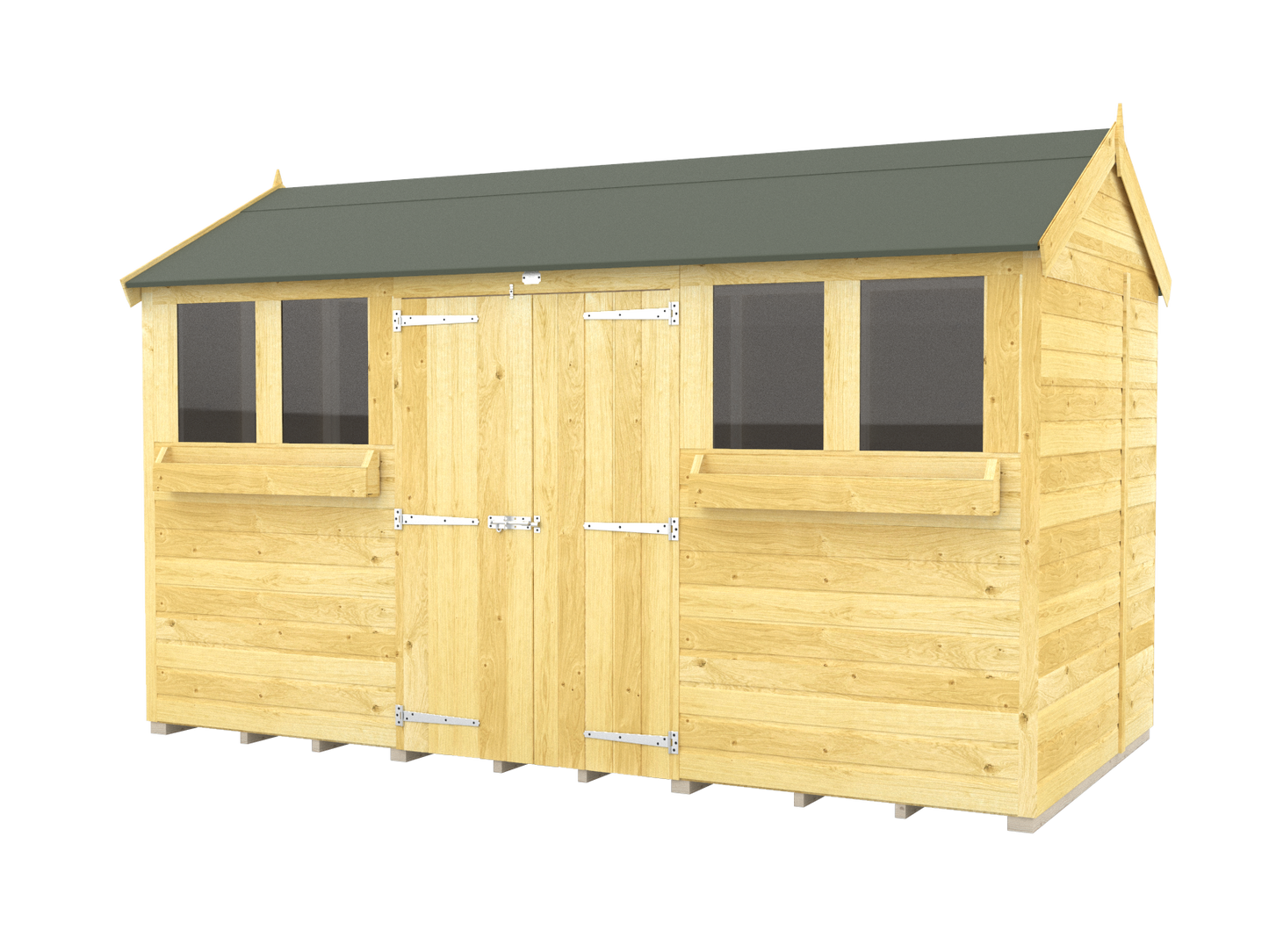 Elmstead Apex Summer Shed External View