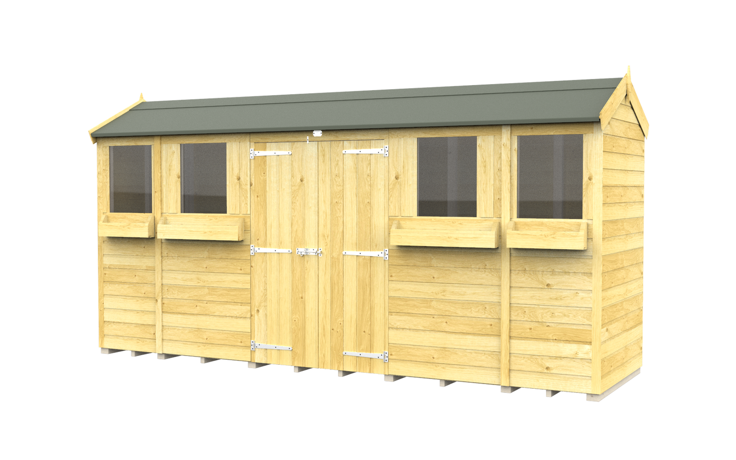 Elmstead Apex Summer Shed External View