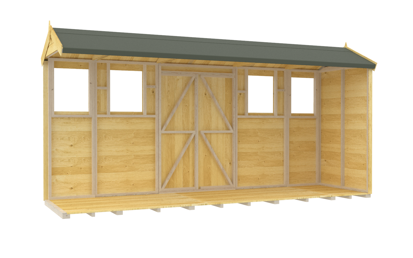 Elmstead Apex Summer Shed Internal View