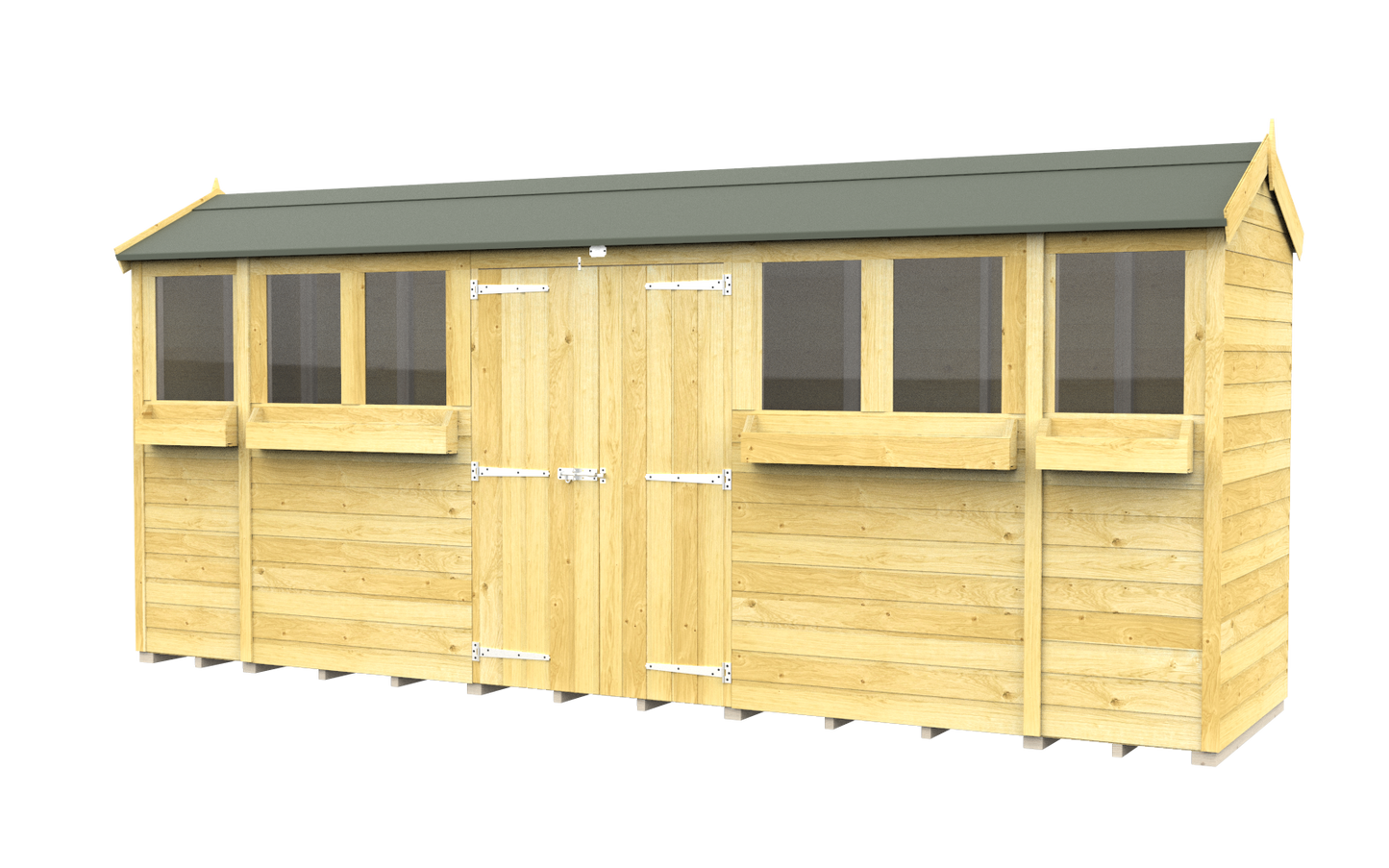 Elmstead Apex Summer Shed External View