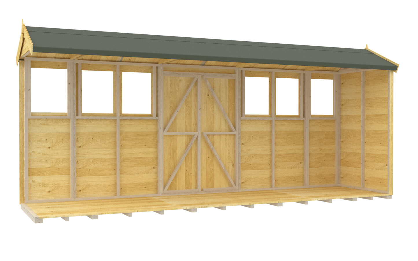 Elmstead Apex Summer Shed Internal View