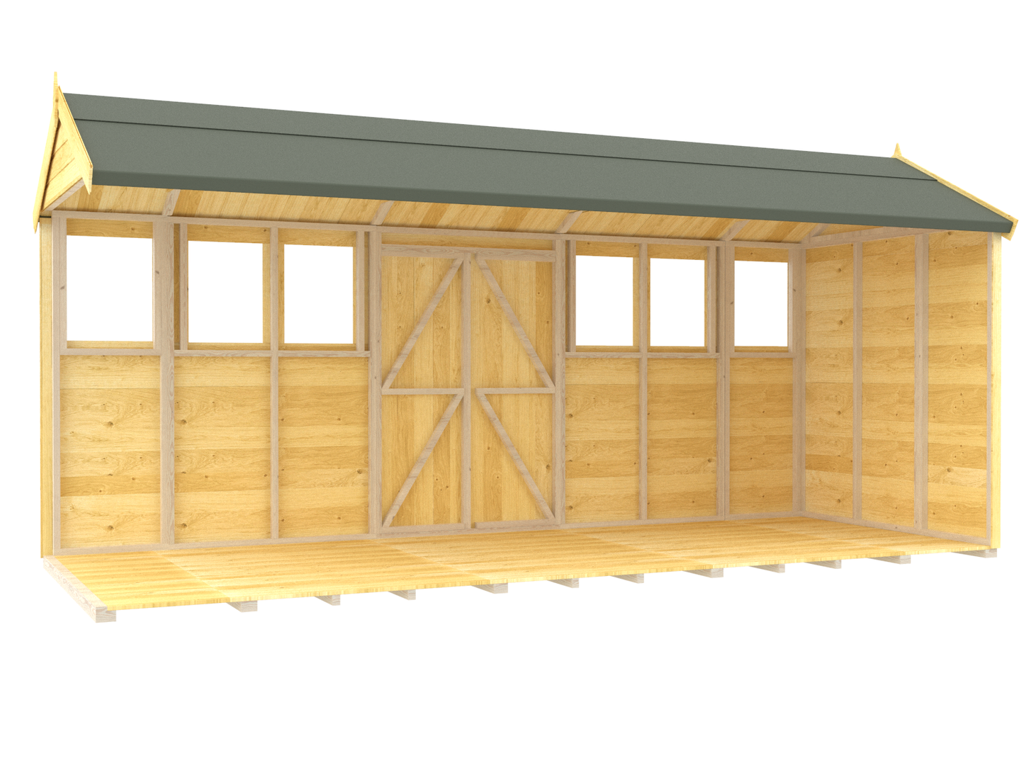 Elmstead Apex Summer Shed Internal View