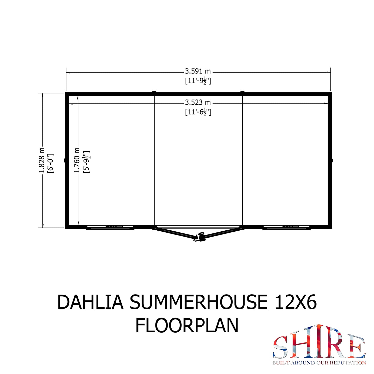 Shire Dahlia Summerhouse 12x6